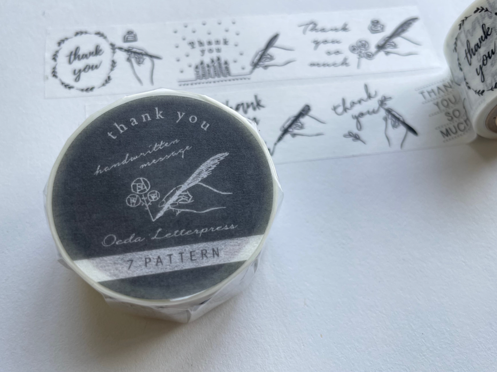 Masking tape【Handwritten 7pattern thank you】