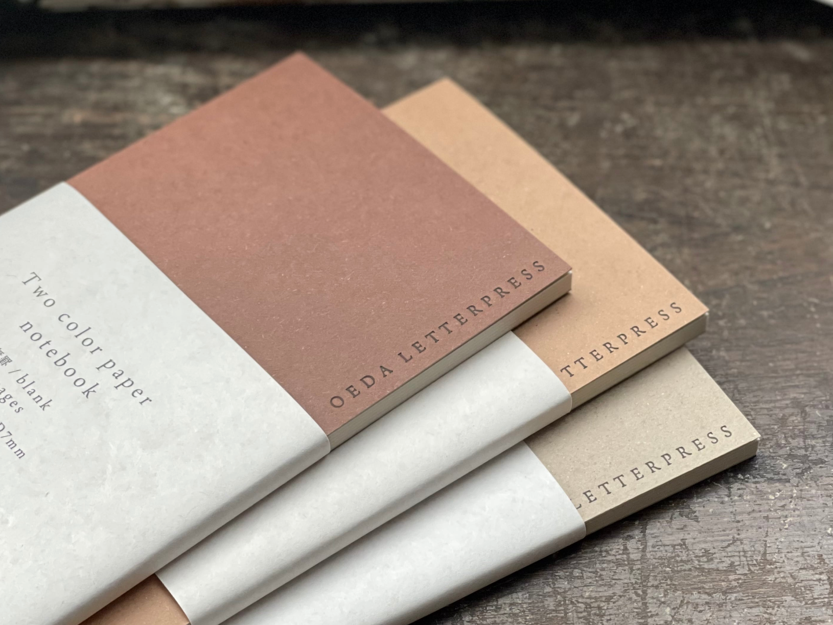 Two color paper notebook(brown・craft・beige)
