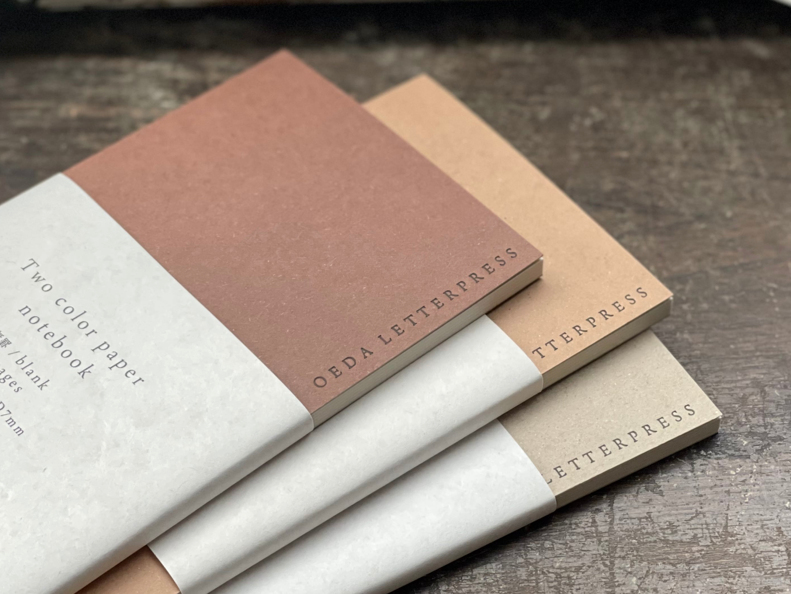 Two color paper notebook（brown・craft・beige）