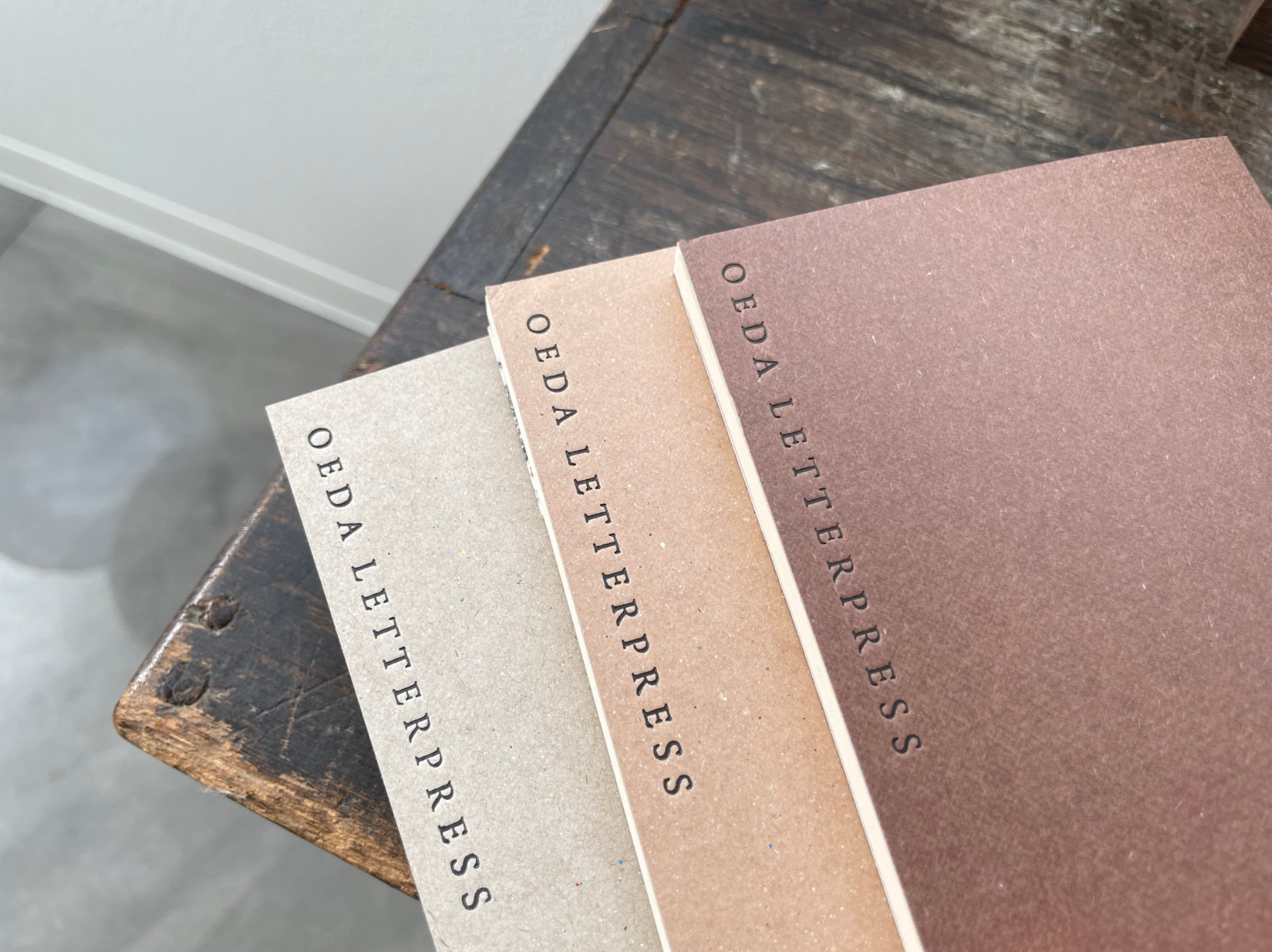 Mini Two color paper notebook (brown/craft/beige)