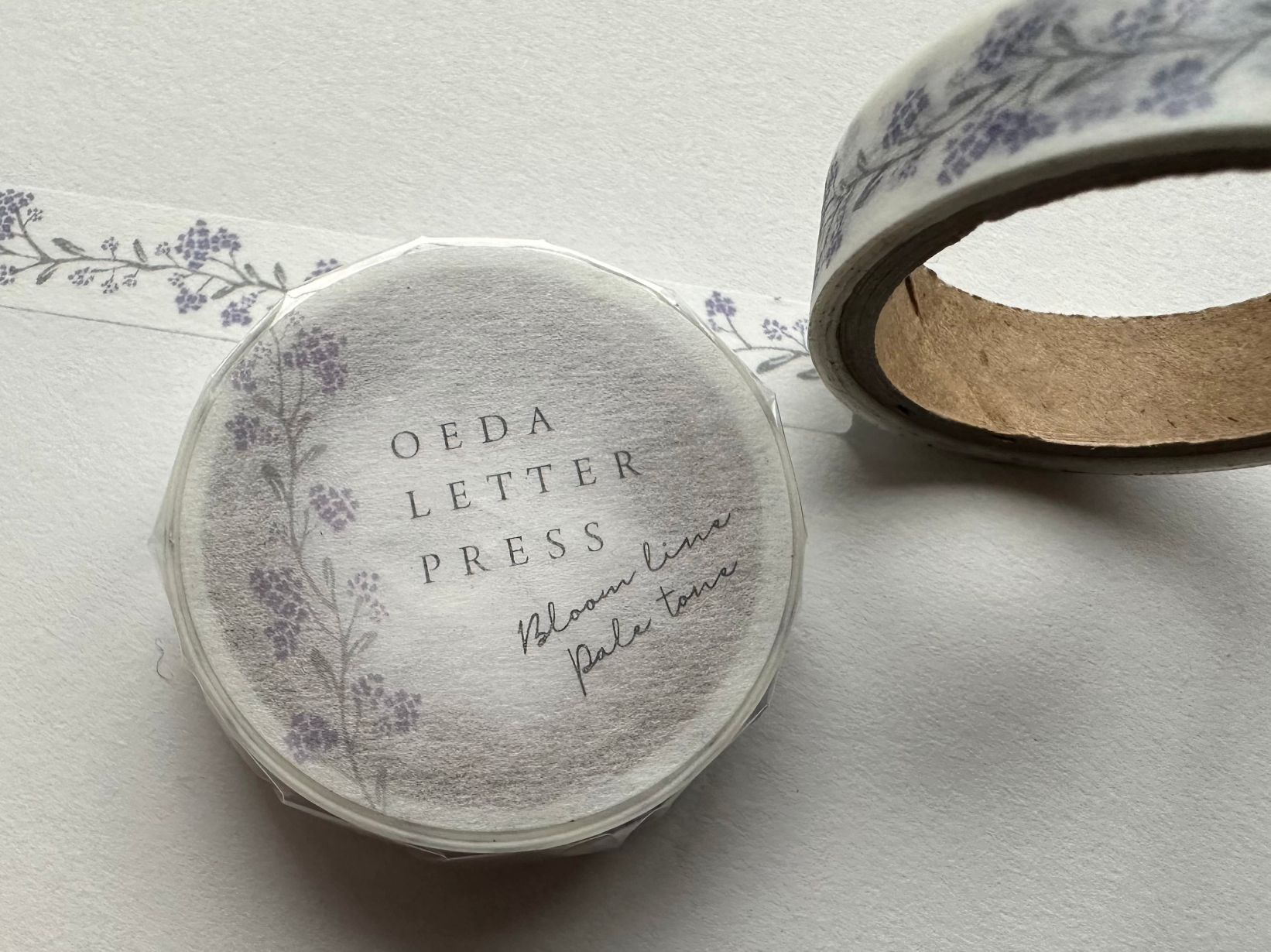 Masking tape【Bloom line Pale color/purple・light green】