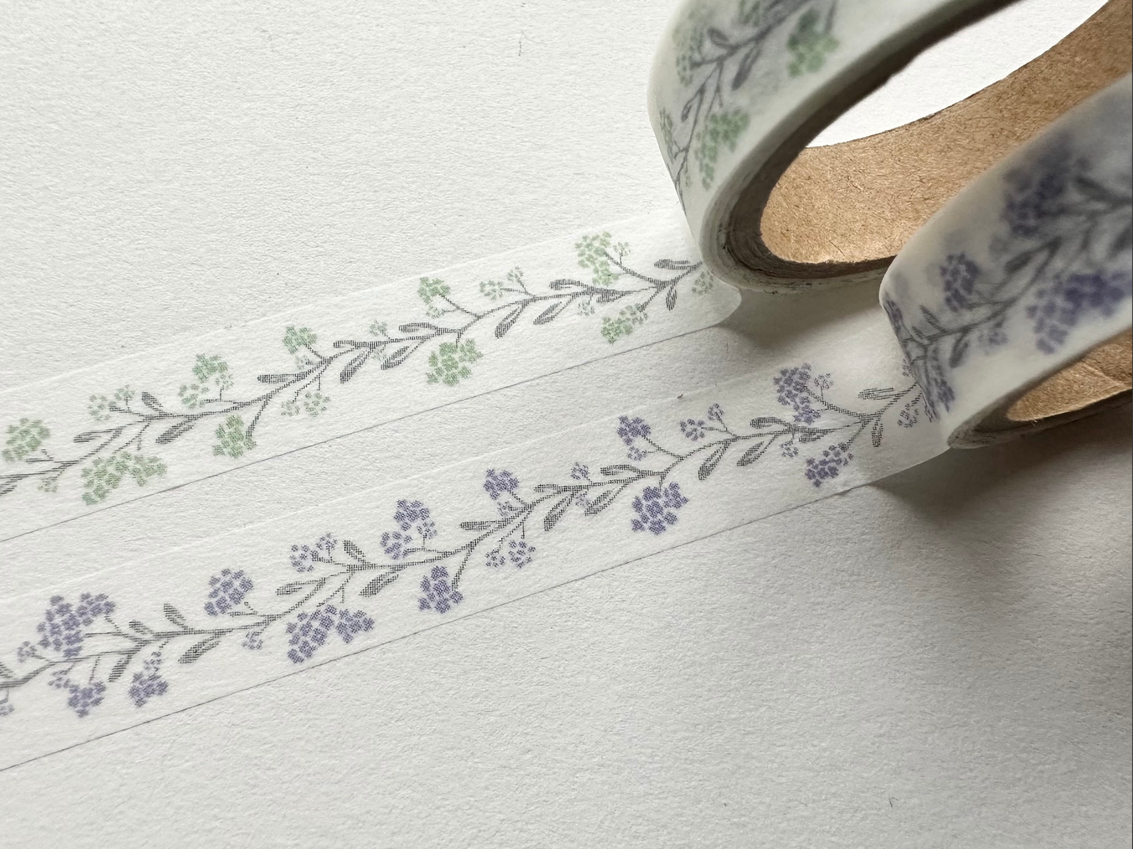 Masking tape【Bloom line Pale color/purple・light green】