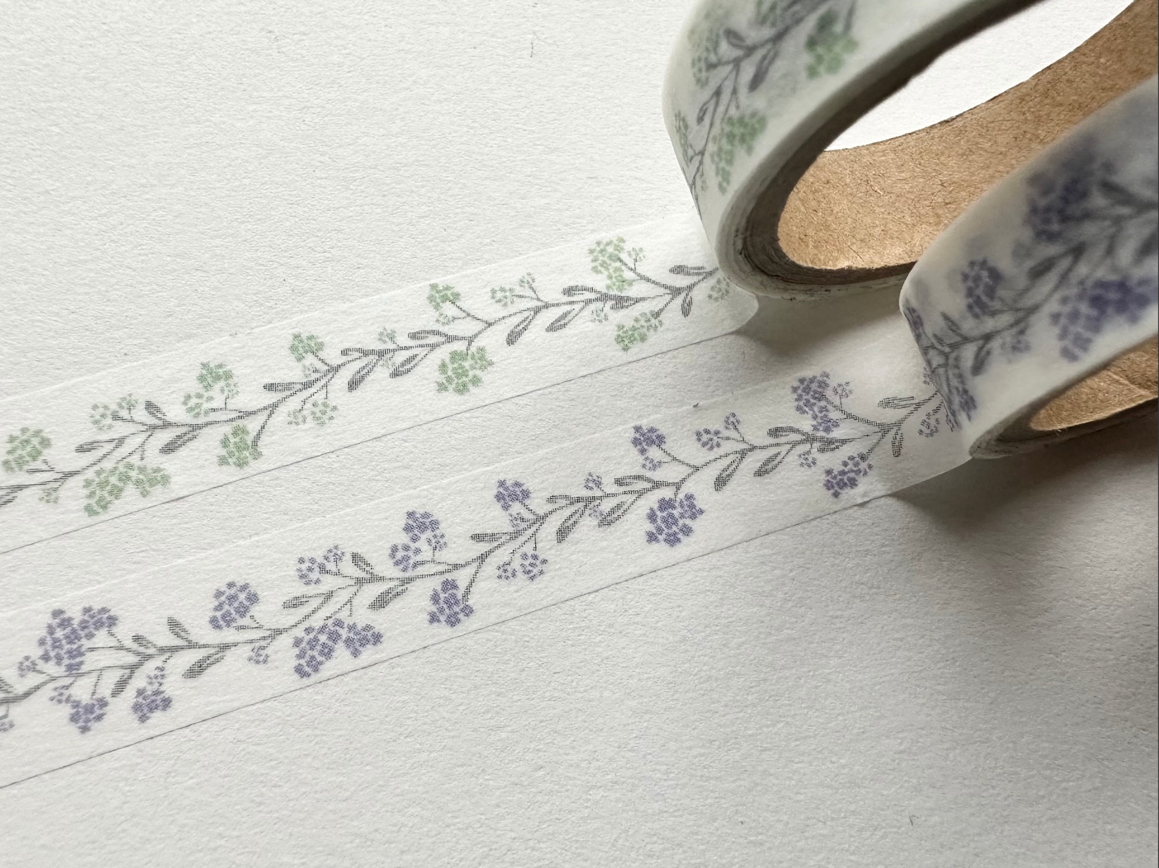 Masking tape【 Bloom line Pale color/purple・light green】