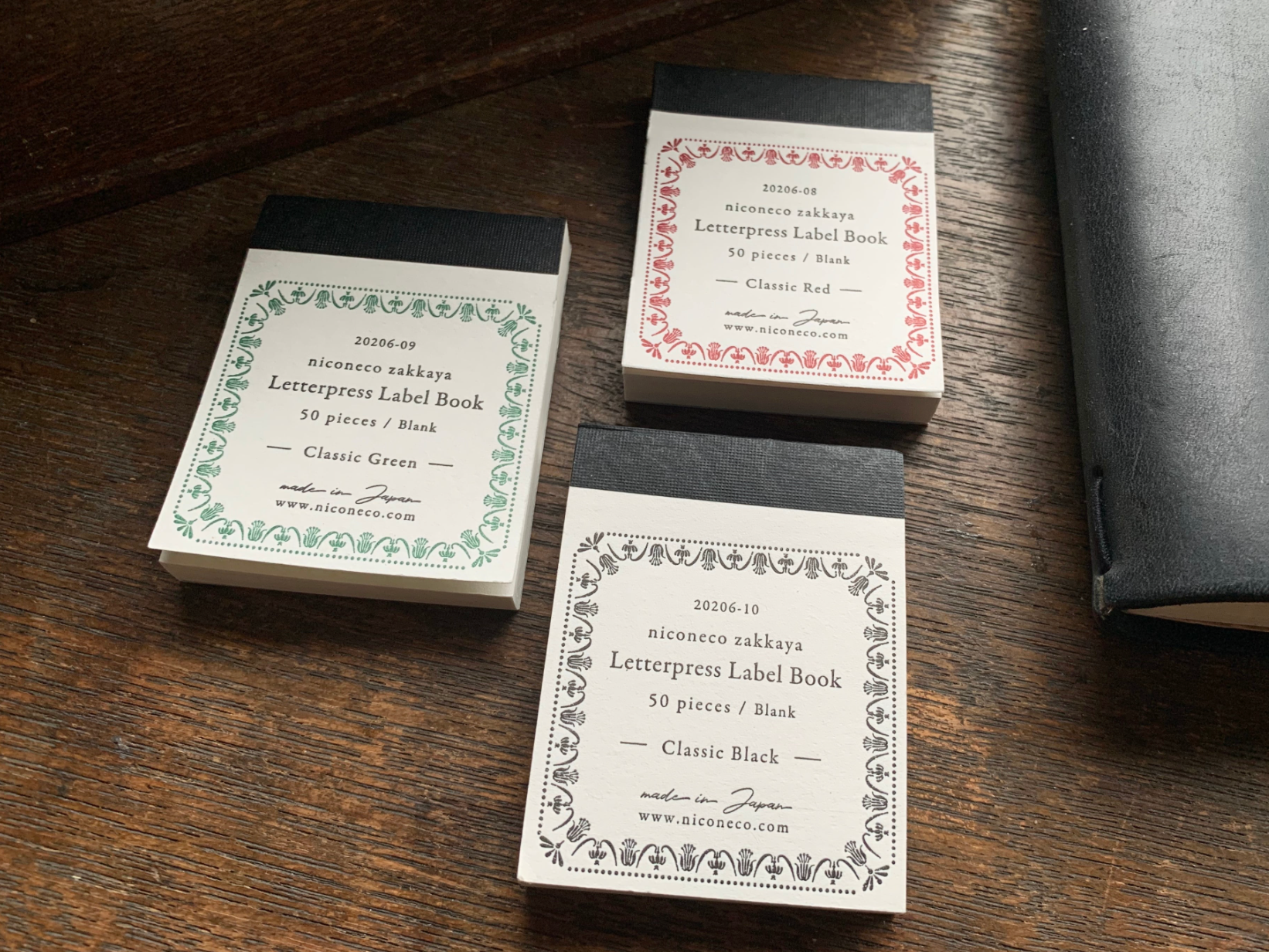 【活版印刷】Label book Vol.2(Classic green)niconecoコラボ