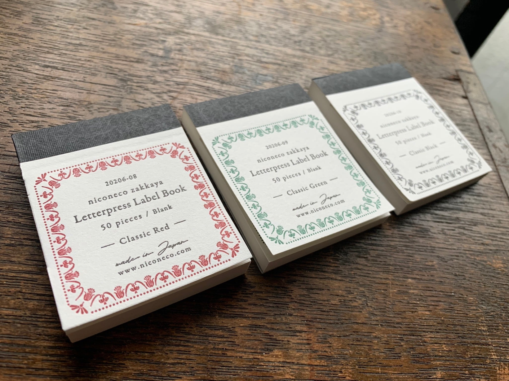 【活版印刷】Label book Vol.2(Classic green)niconecoコラボ