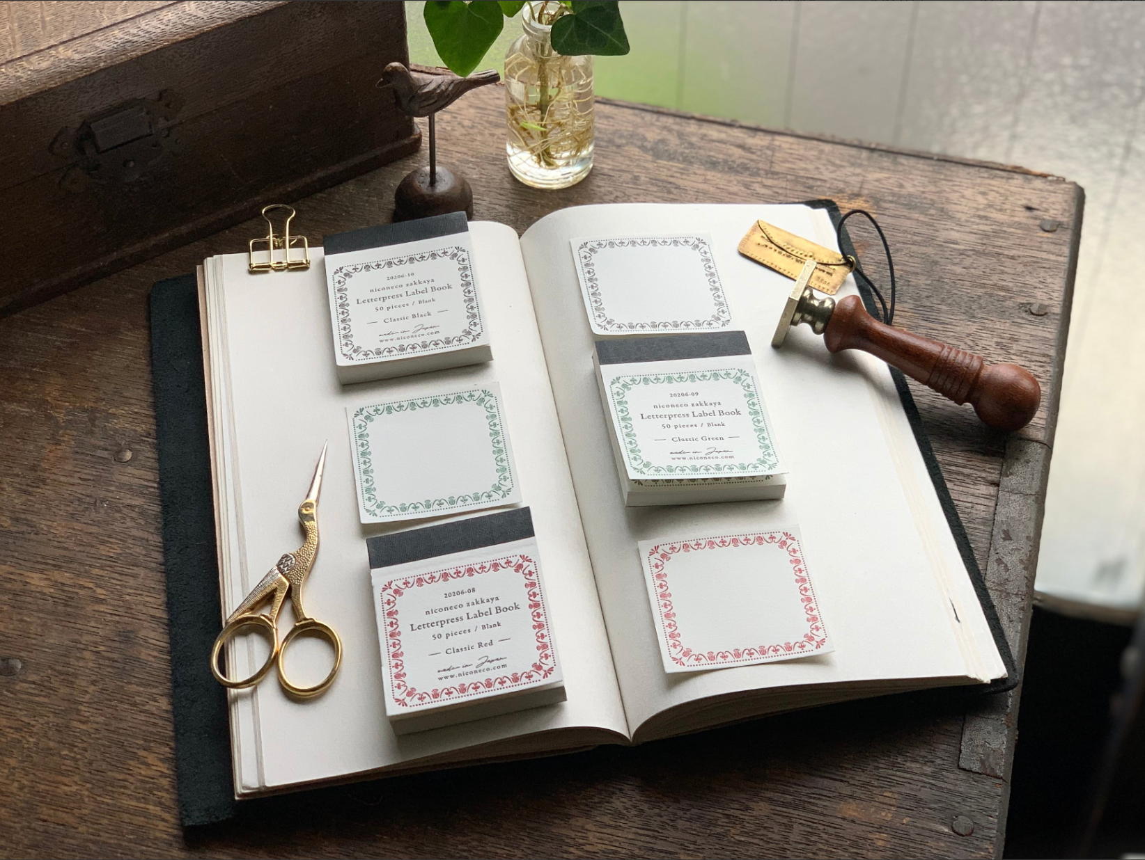 【活版印刷】Label book Vol.2(Classic green)niconecoコラボ