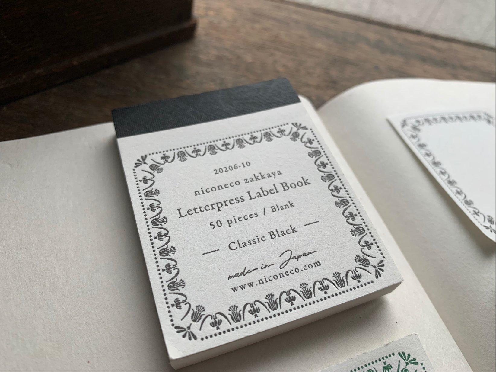 【活版印刷】Label book Vol.2(Classic Black)niconecoコラボ