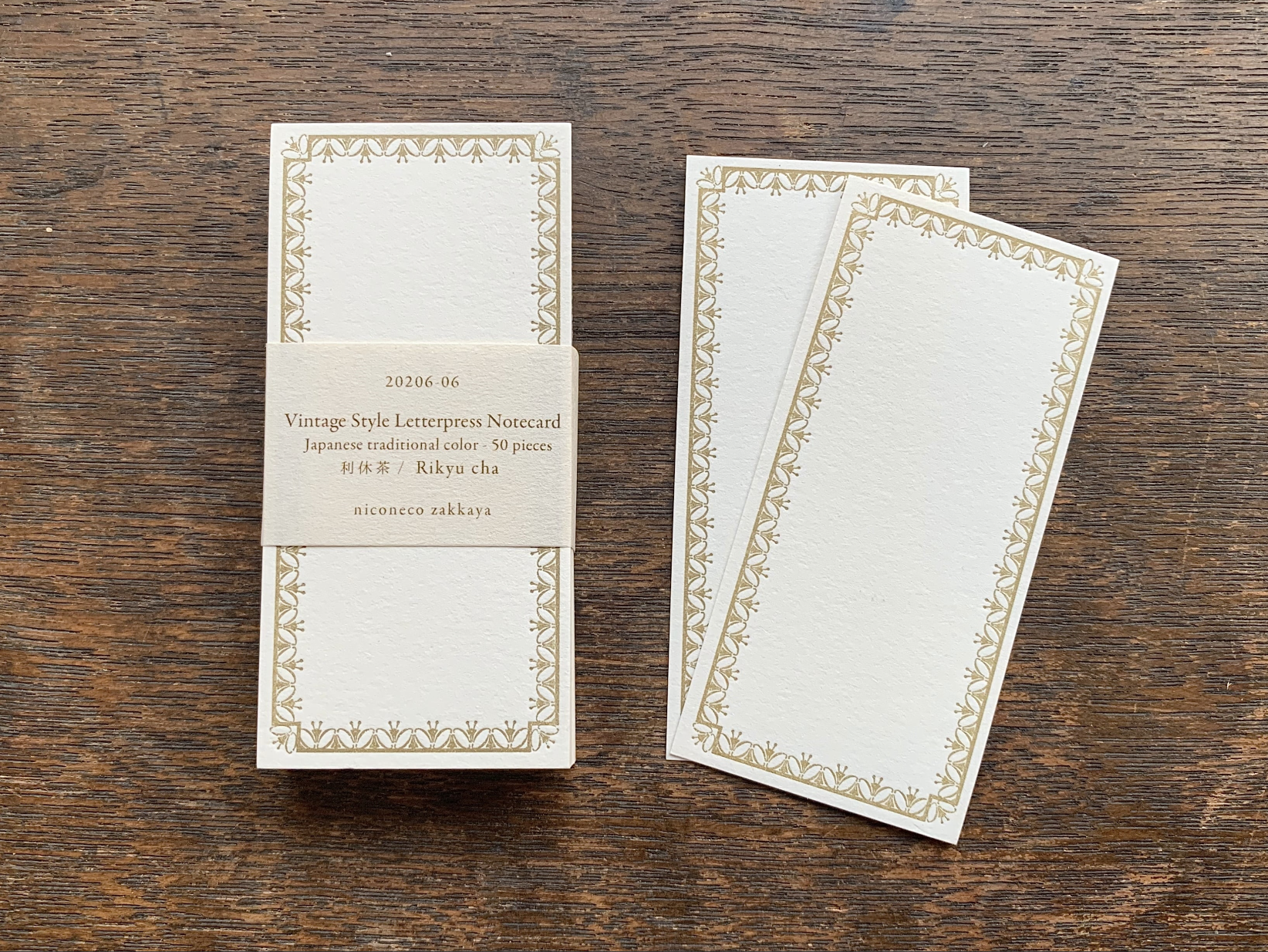 【活版印刷】Note card (Japanese Color ) niconecoコラボ