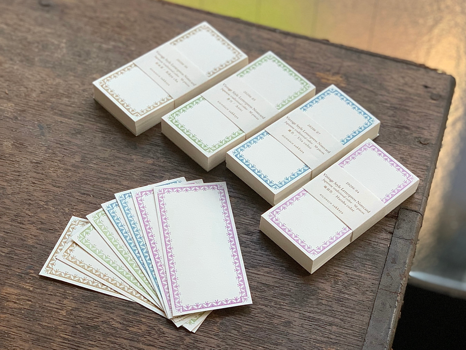 【活版印刷】Note card (Japanese Color ) niconecoコラボ