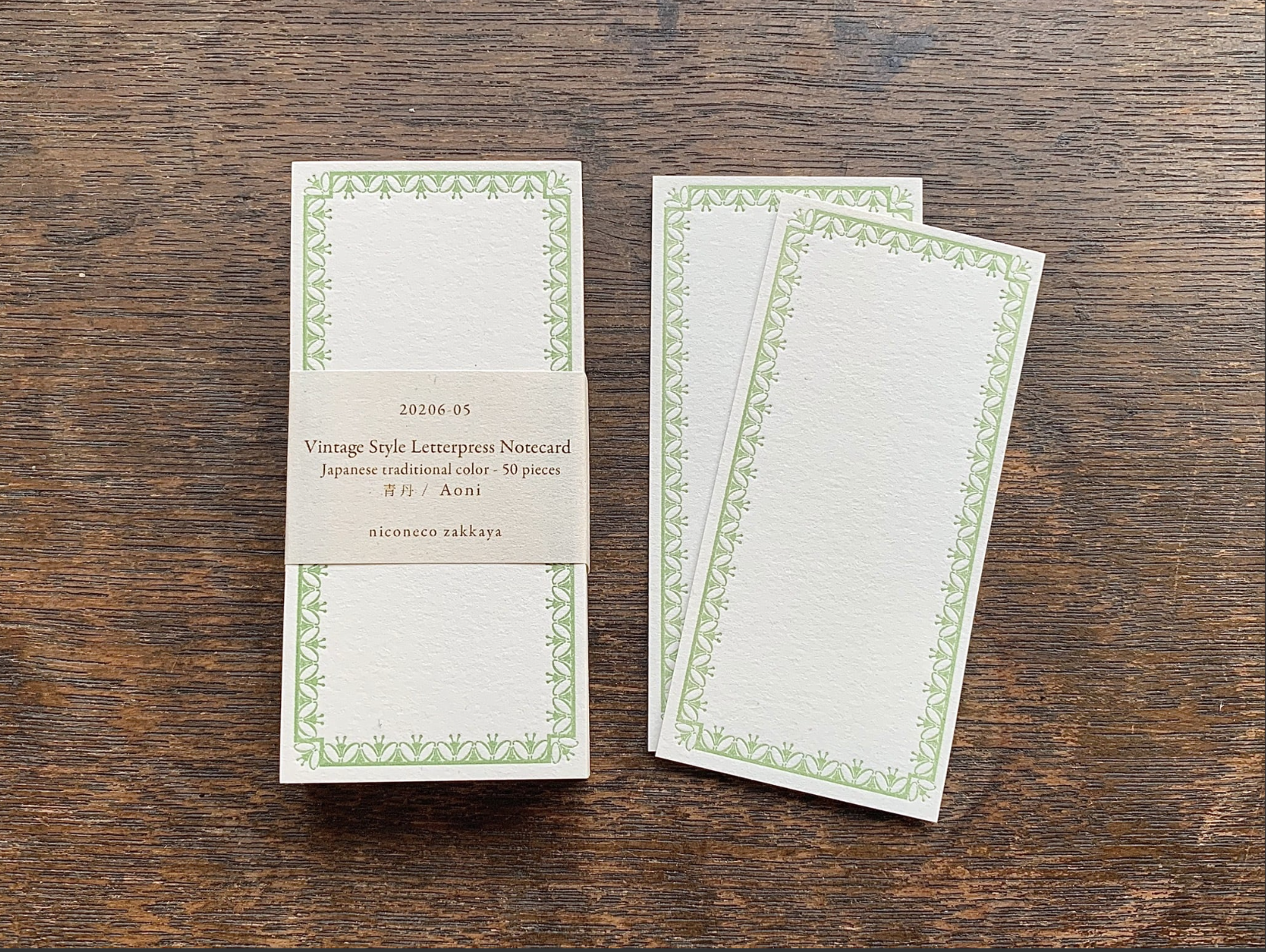 【活版印刷】Note card (Japanese Color ) niconecoコラボ