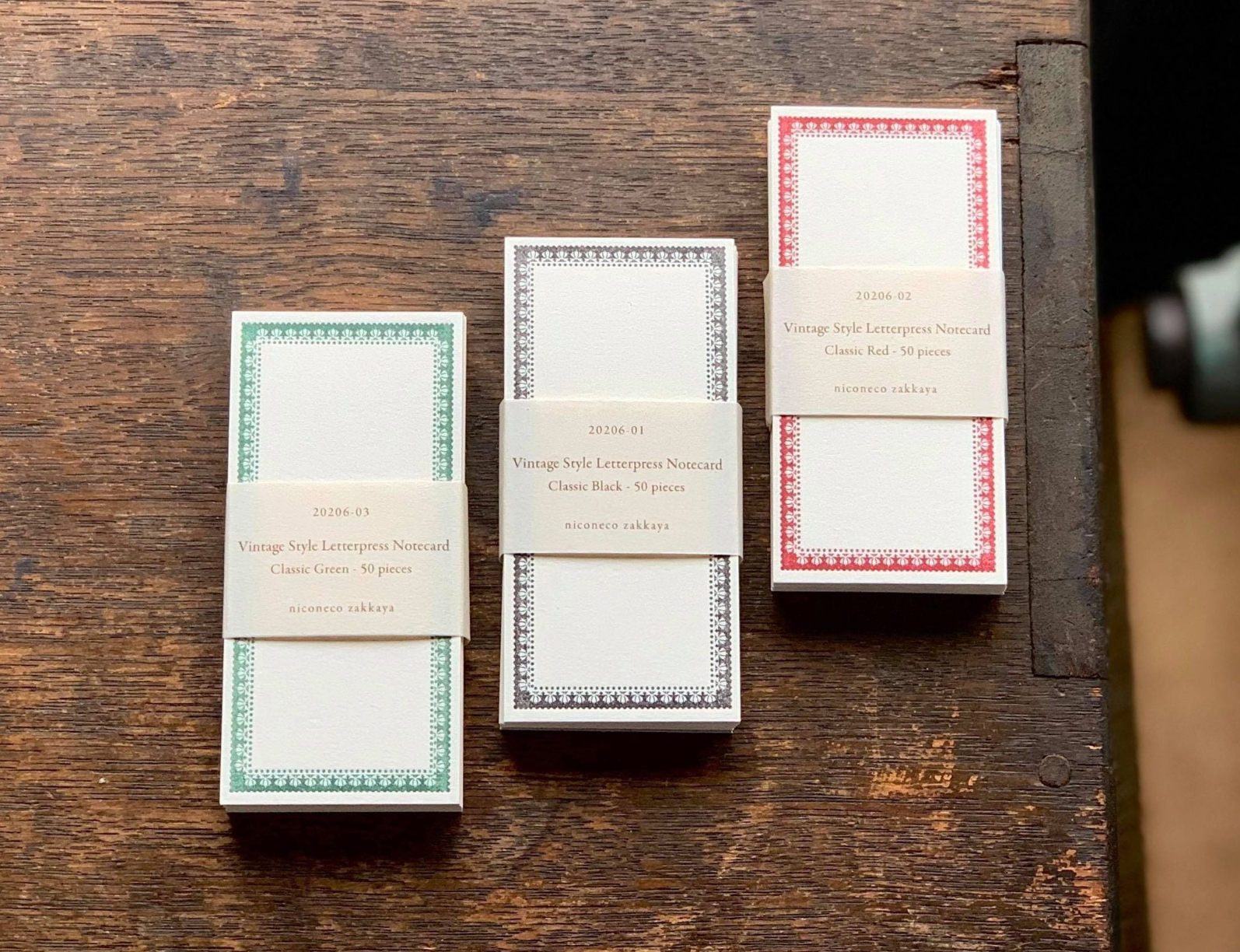 【活版印刷】Note card (Classic Color) niconecoコラボ