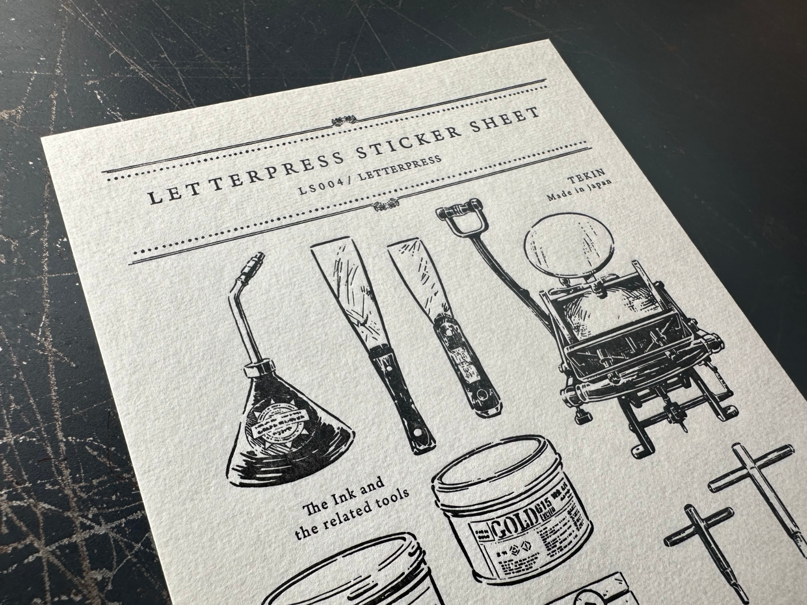 10th ANNIVERSARY LETTERPRESS sticker sheet【LETTERPRESS】