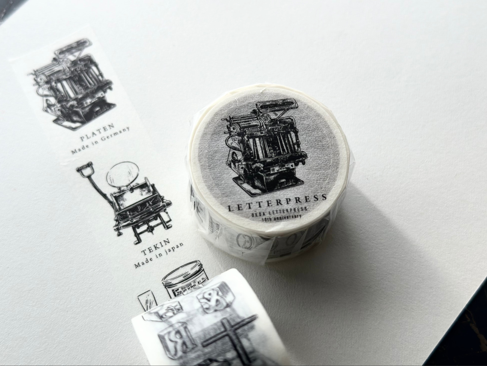 10th ANNIVERSARY Masking tape【 LETTERPRESS 】