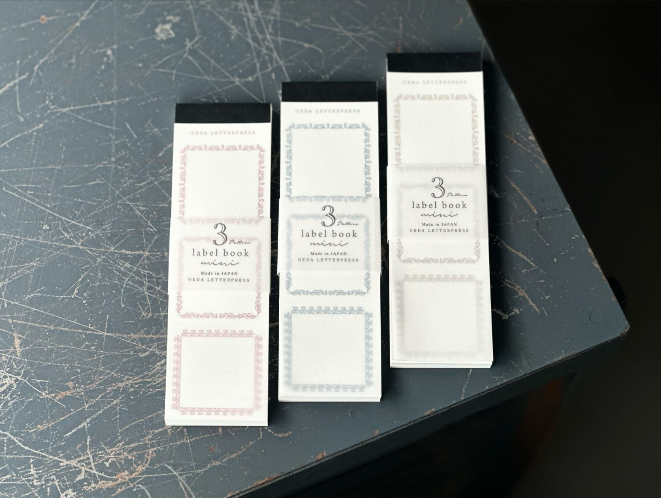 3pattern labelbook mini 【Red/Darkblue/Bronze】