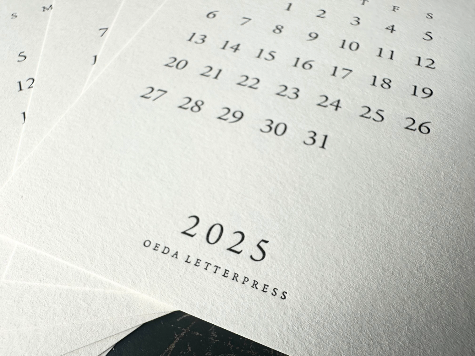 LETTERPRESS CALENDAR 2025