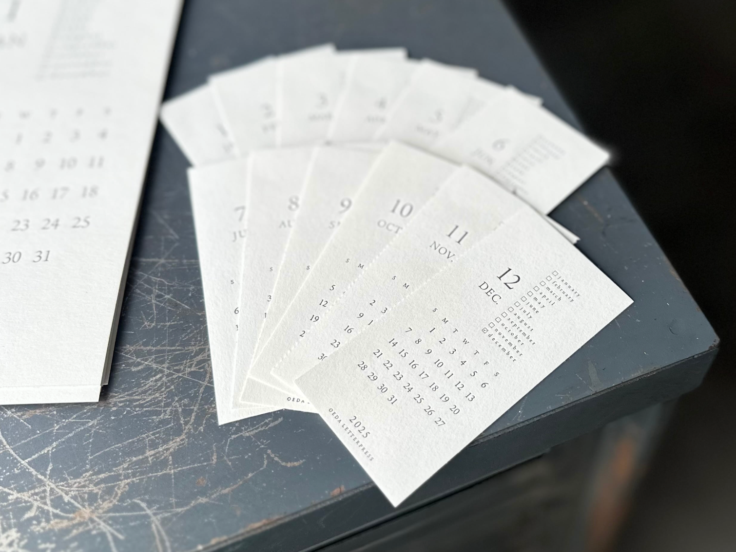 【30%OFF】MINI LETTERPRESS CALENDAR 2025