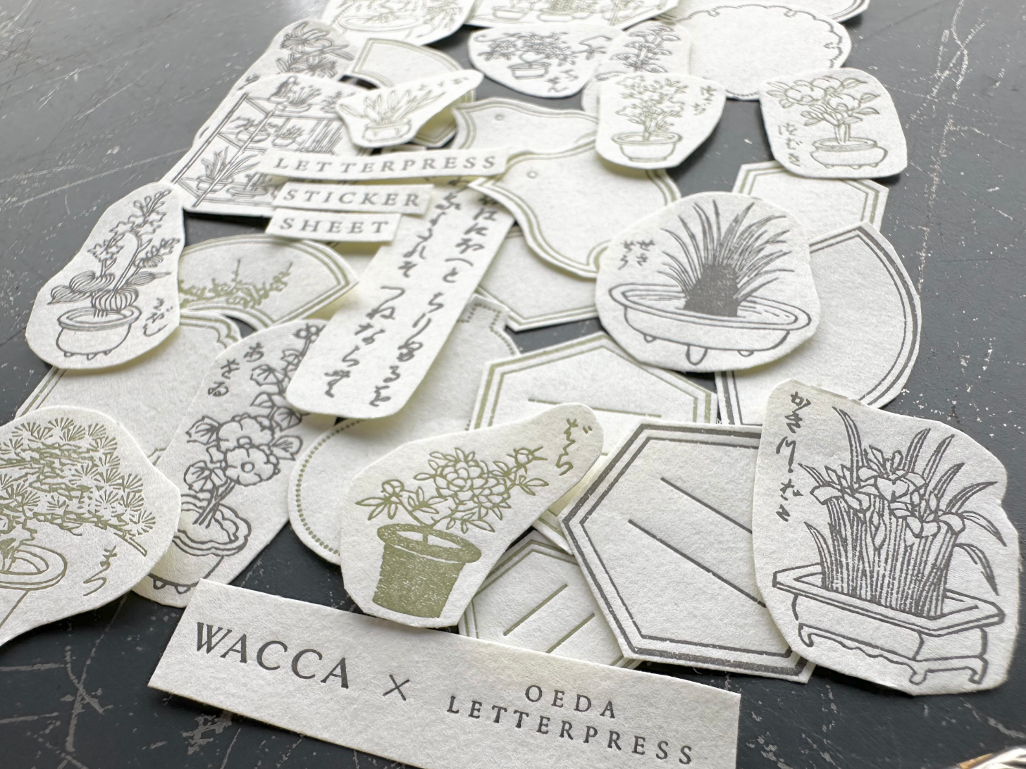"WACCA JAPAN コラボ" LETTERPRESS sticker sheet【EDO GARDENING】