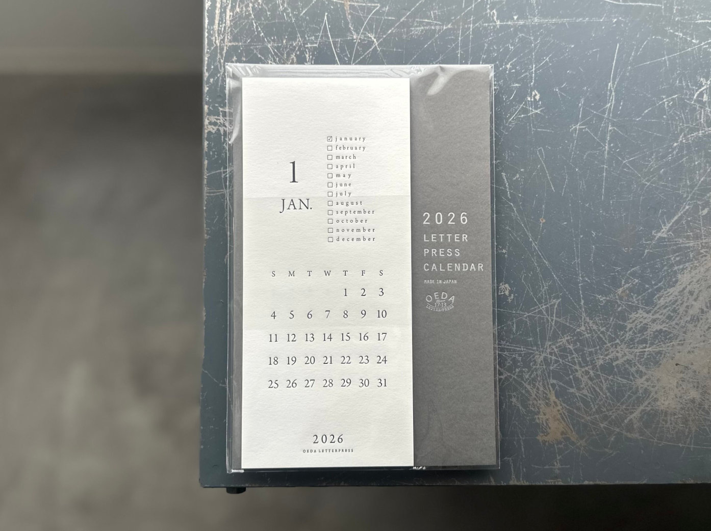 "NEW" LETTERPRESS CALENDAR 2026