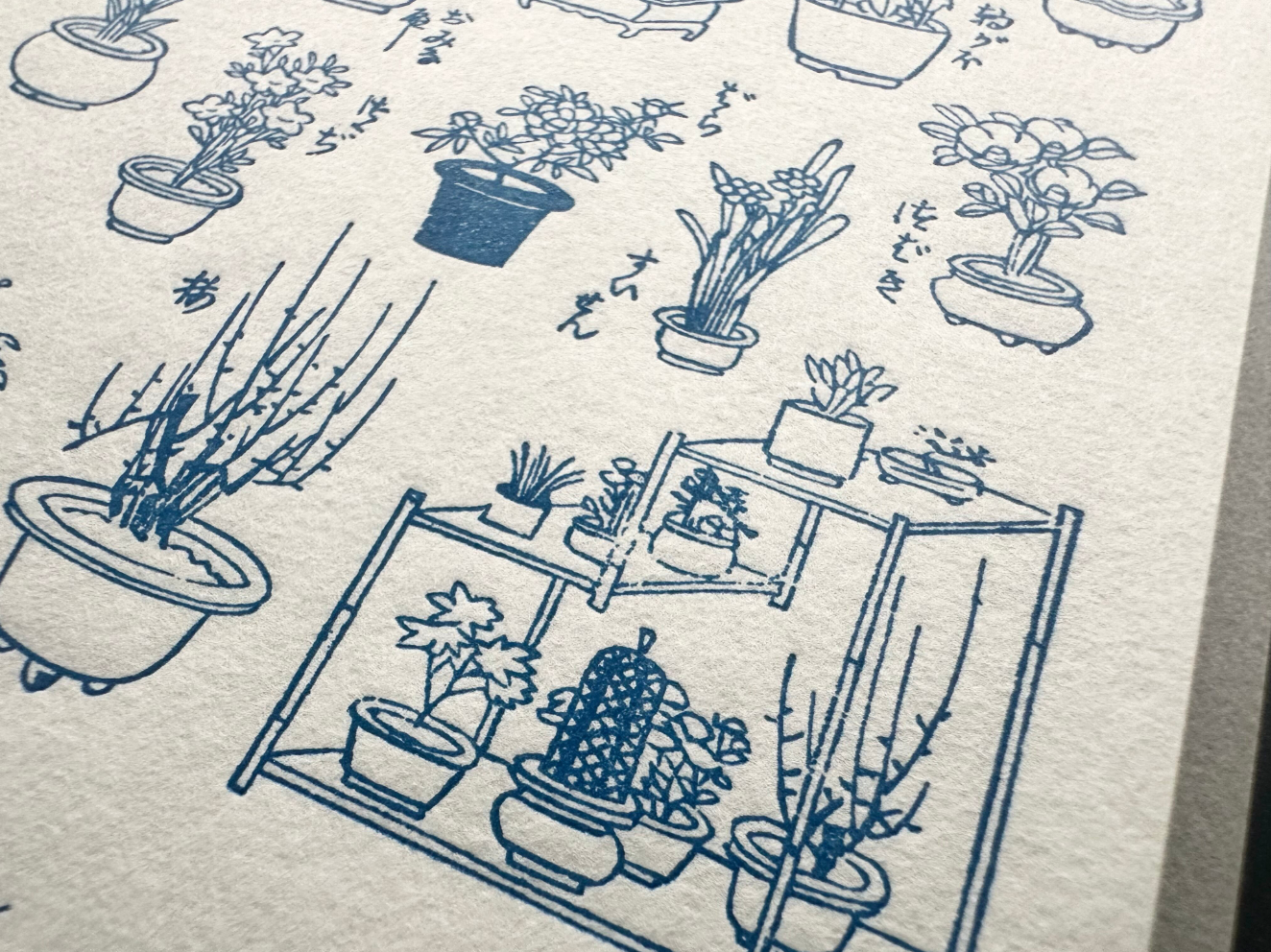 ”NEW"【限定色】"WACCA JAPAN コラボ" LETTERPRESS sticker sheet【EDO GARDENING/紺碧色】