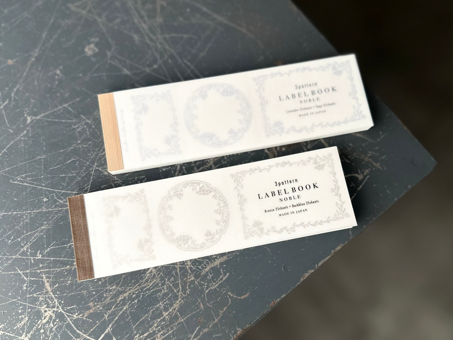 "NEW" 3pattern labelbook Noble 【Bronze&Dark Blue】