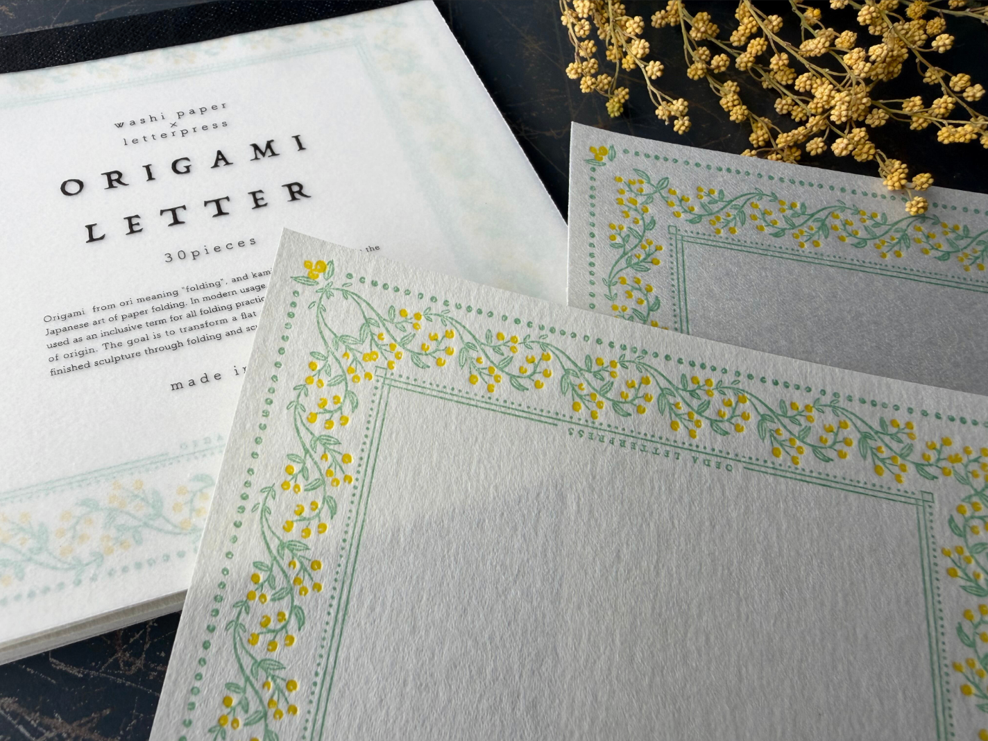 "NEW" Limited Edition ORIGAMI LETTER 【Mimoza color】