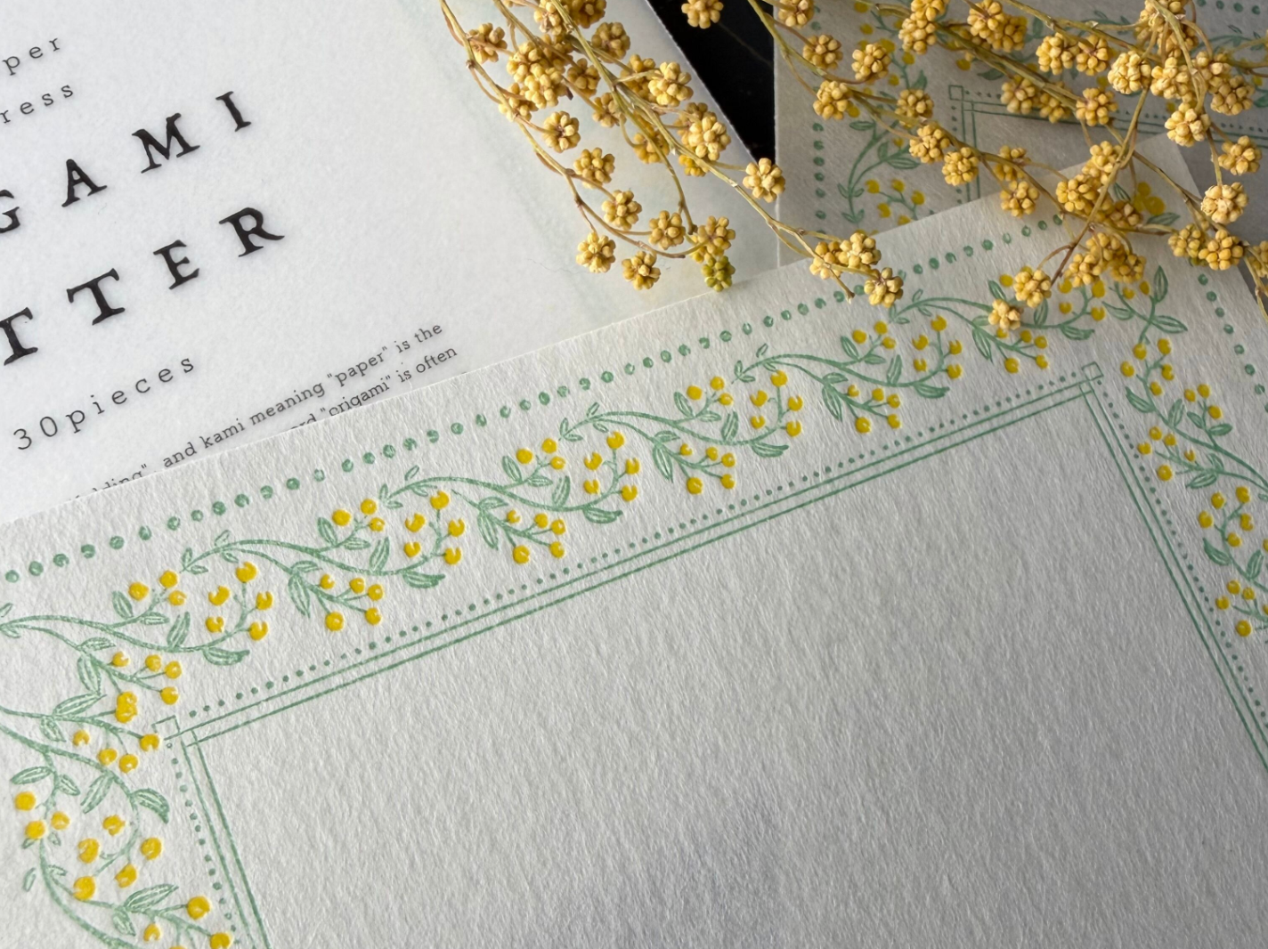 "NEW" Limited Edition ORIGAMI LETTER 【Mimoza color】