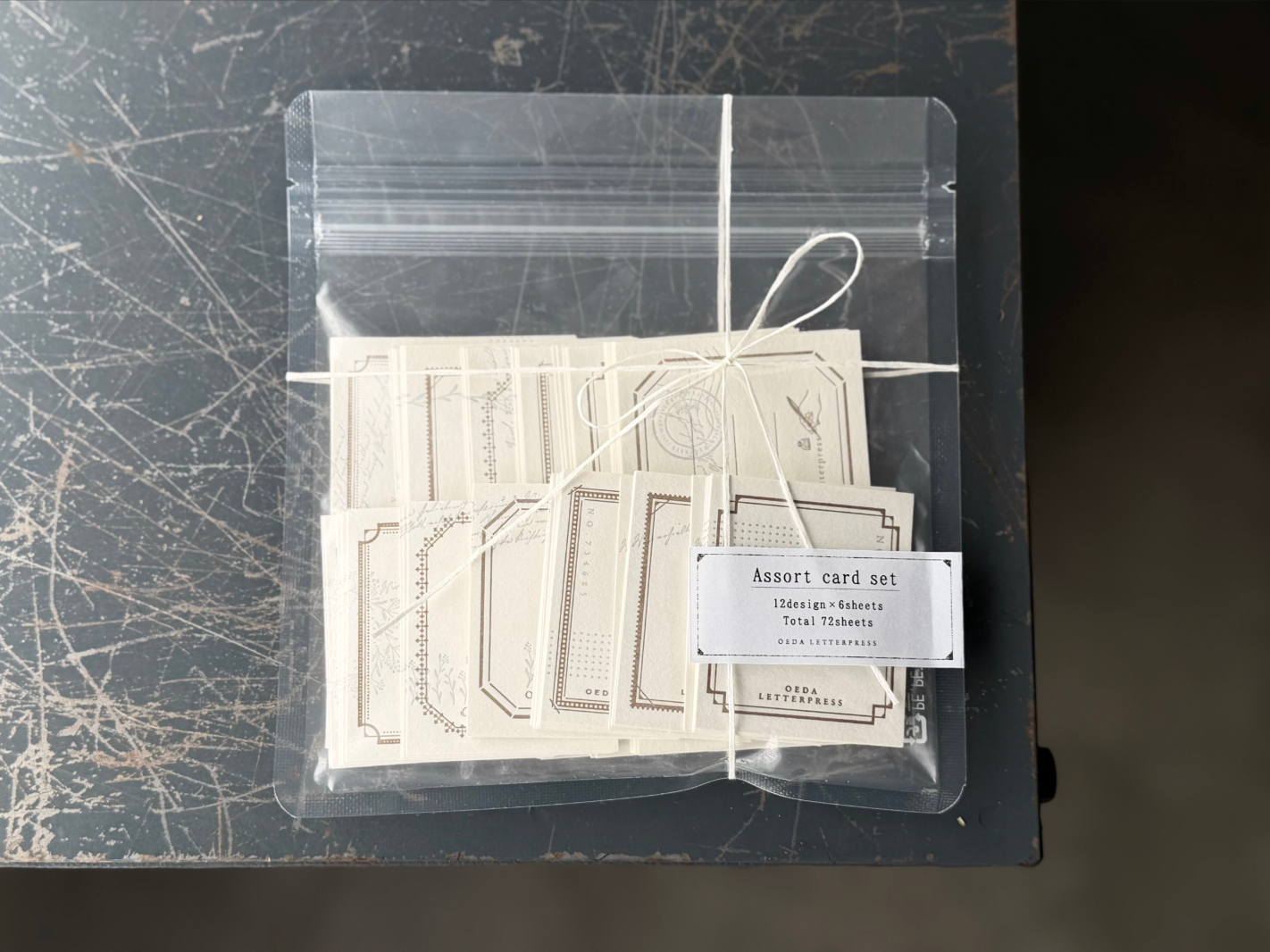 "Renewal" Assort card set / mellow silver (カード12種×6枚 計72枚入り)