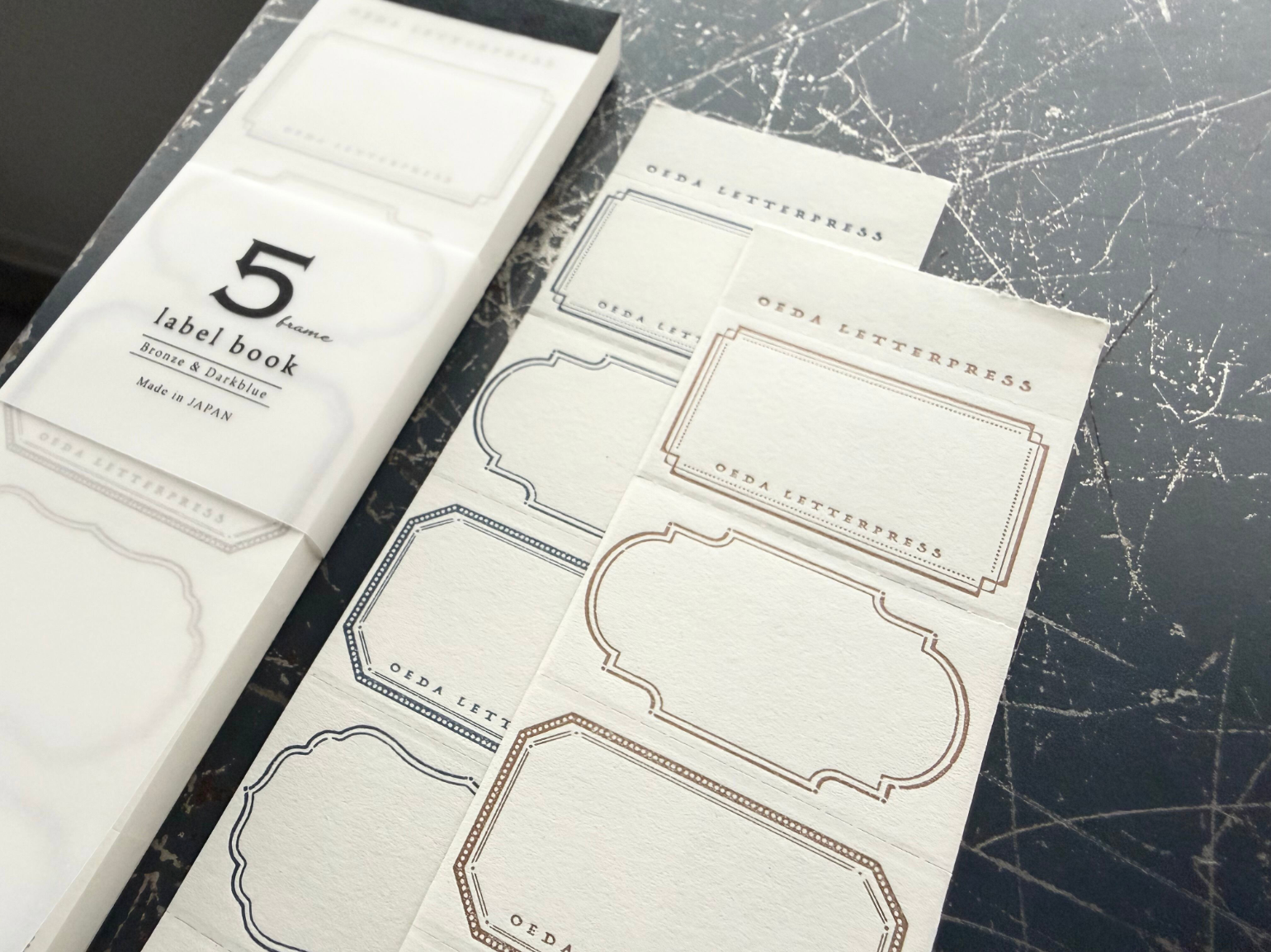 5frame label book 【Bronze&Dark blue / Red&Silver / Green&Black 】