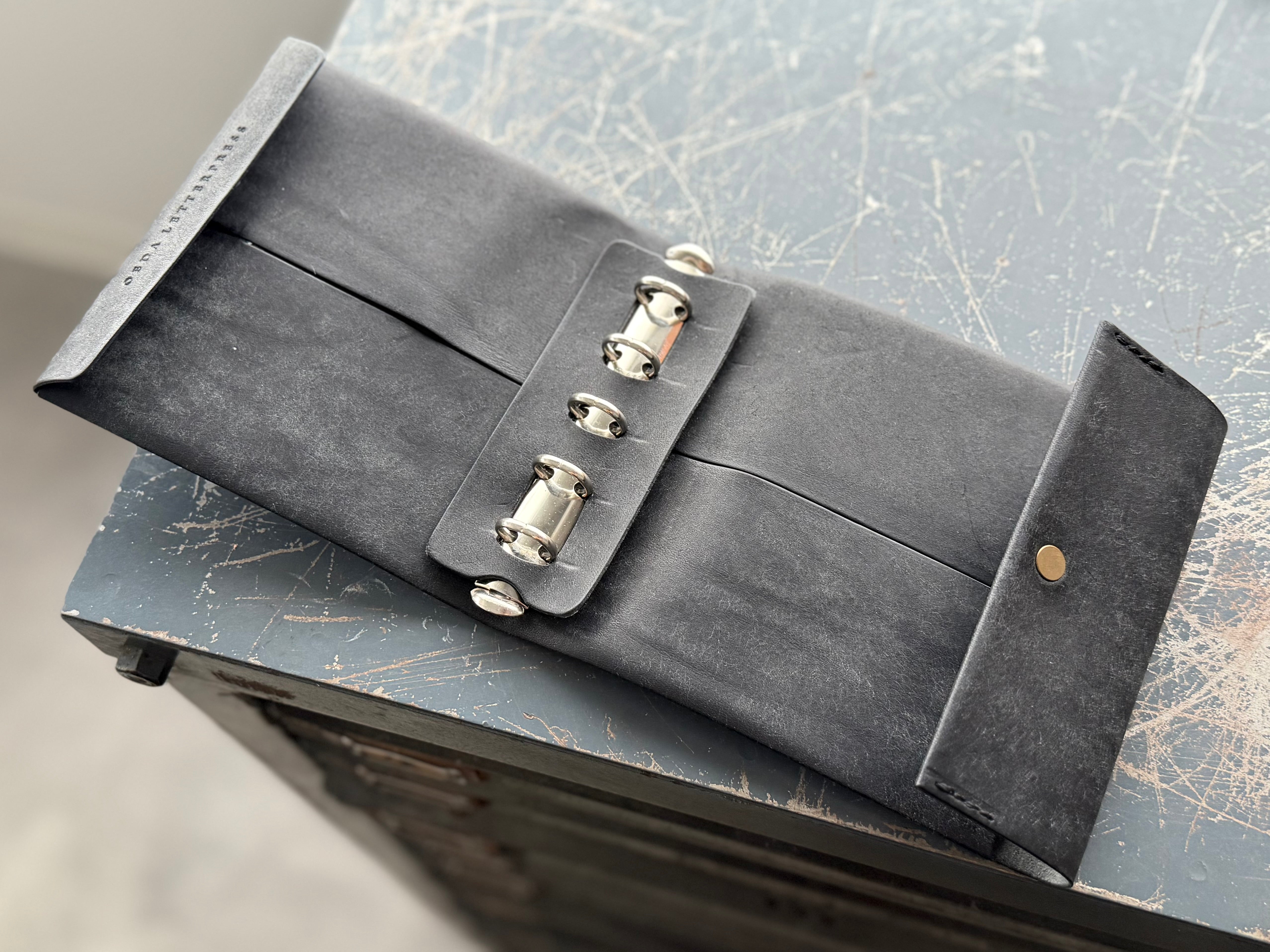 M5 square DIARY LEATHER COVER 【Black】