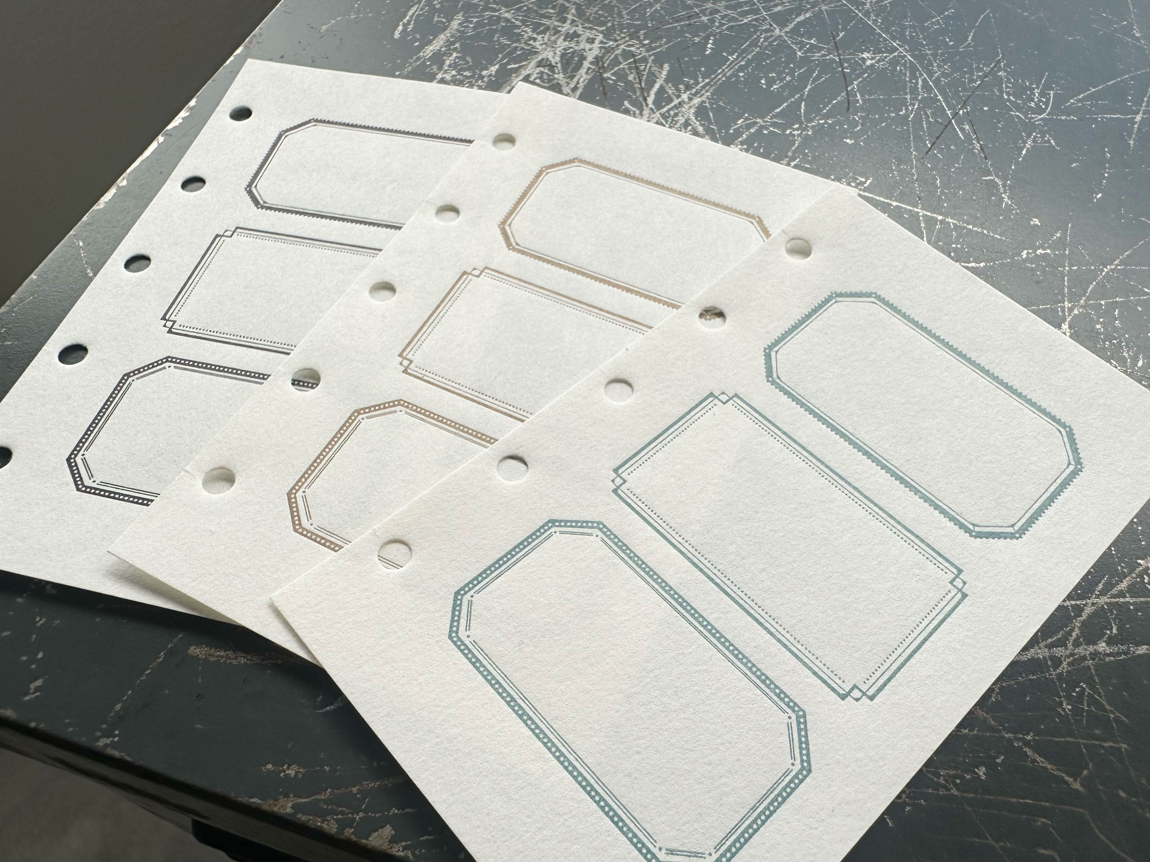 M5 LETTERPRESS REFILL 3frame【Black/Bronze/Pale blue】