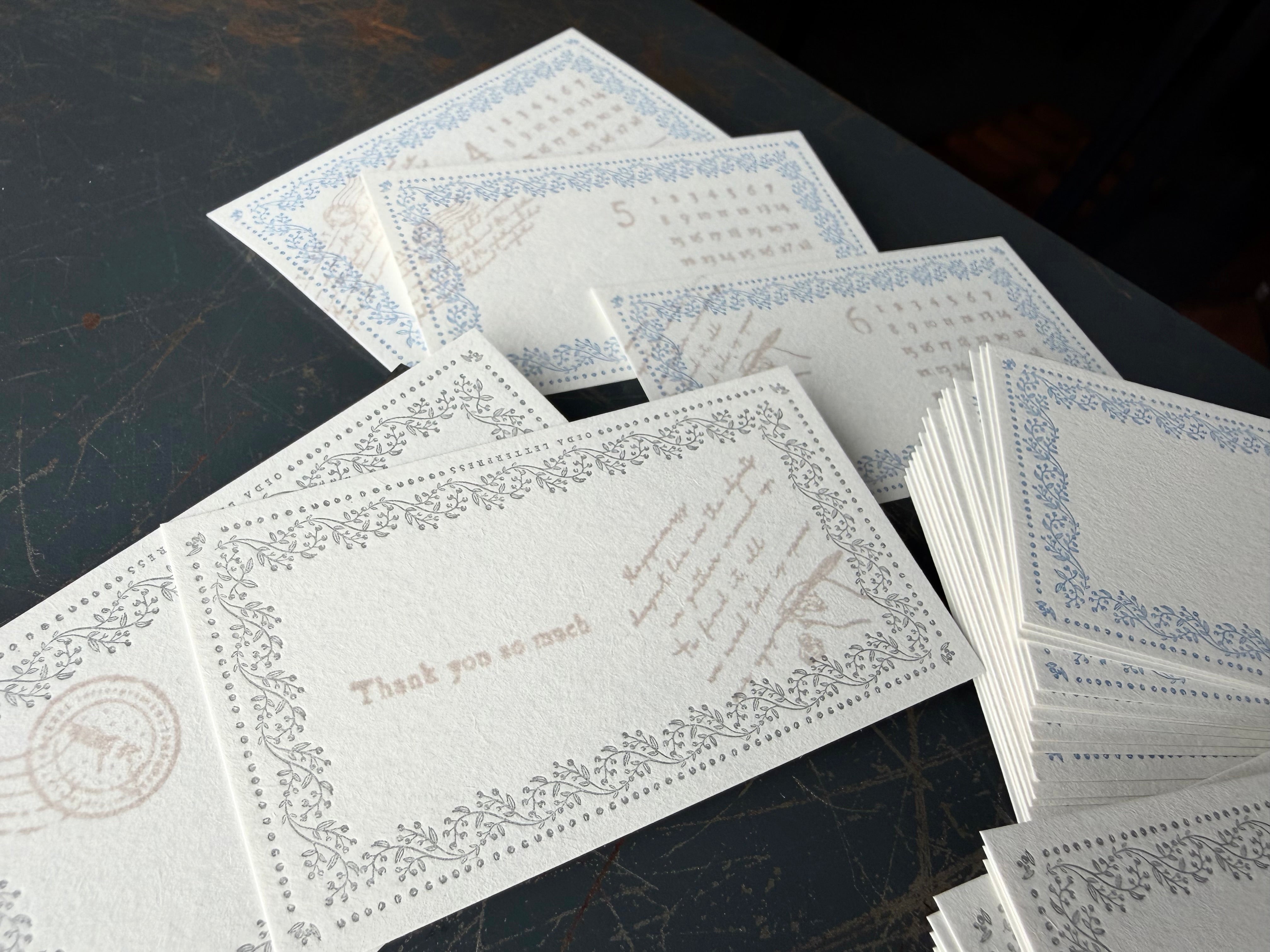 【Limited color】Memo card “VINE”限定色 Dusty Blue & Gray