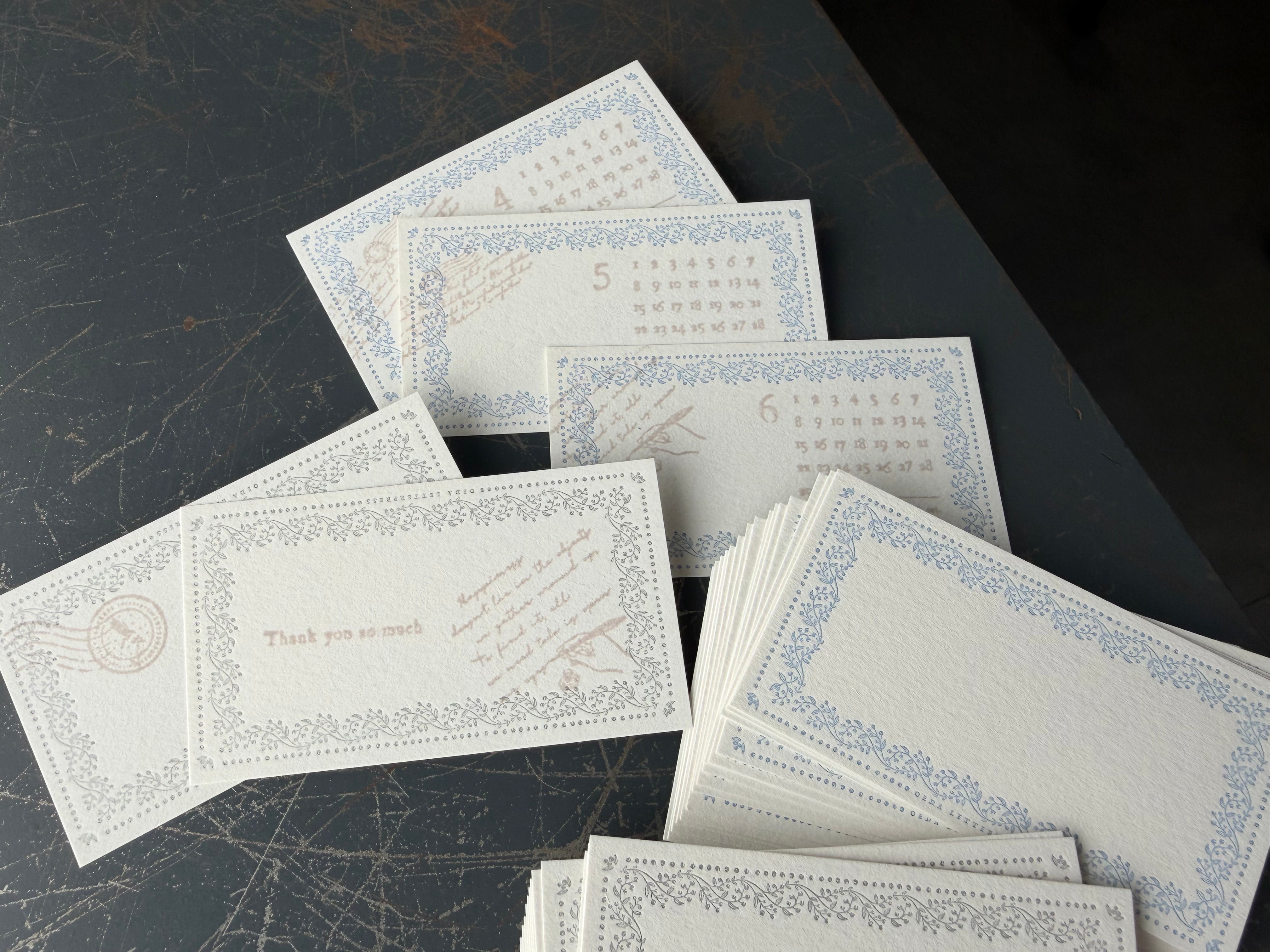 【Limited color】Memo card “VINE”限定色 Dusty Blue & Gray