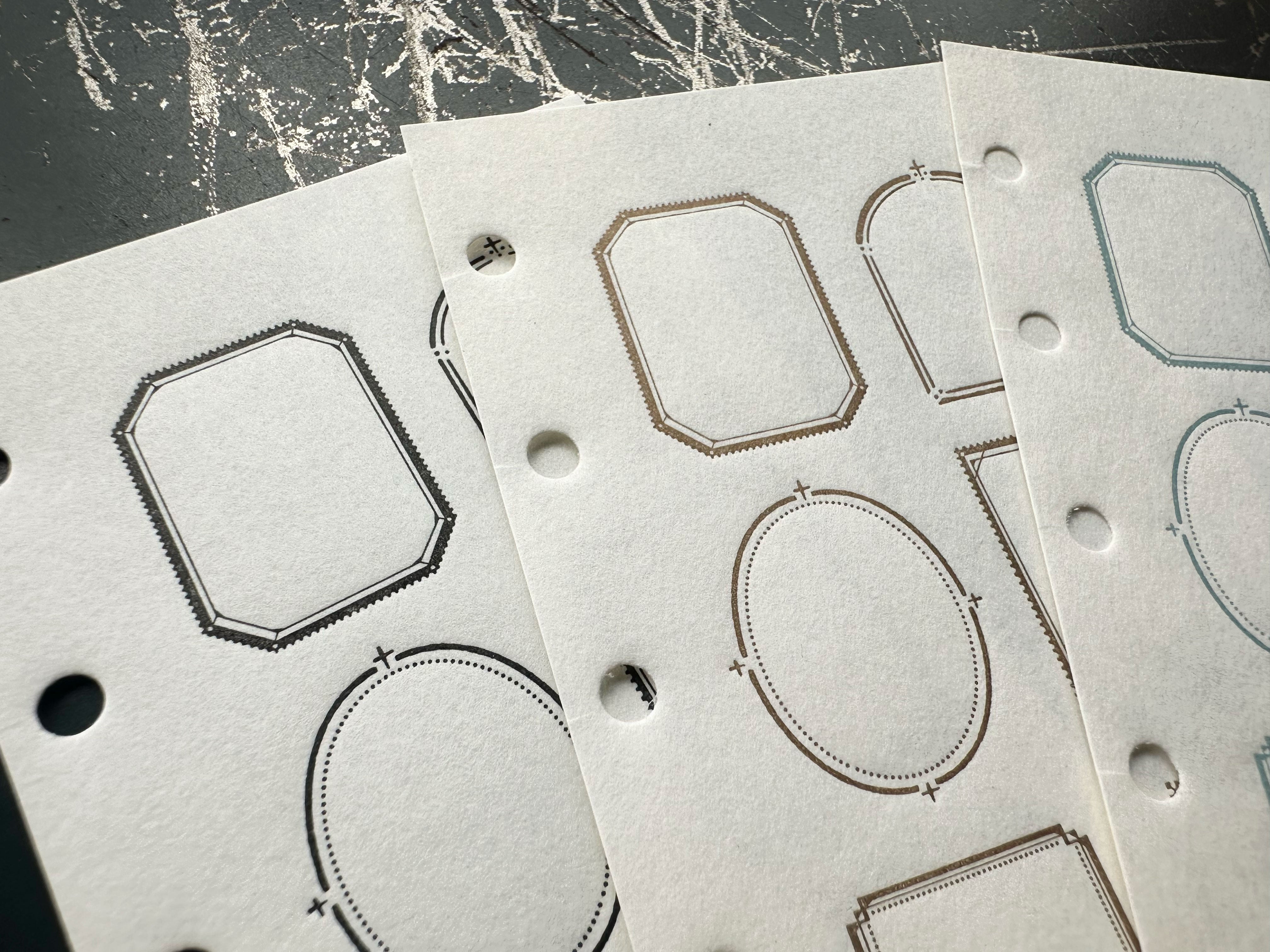M5 LETTERPRESS REFILL 6frame【Black/Bronze/Pale blue】