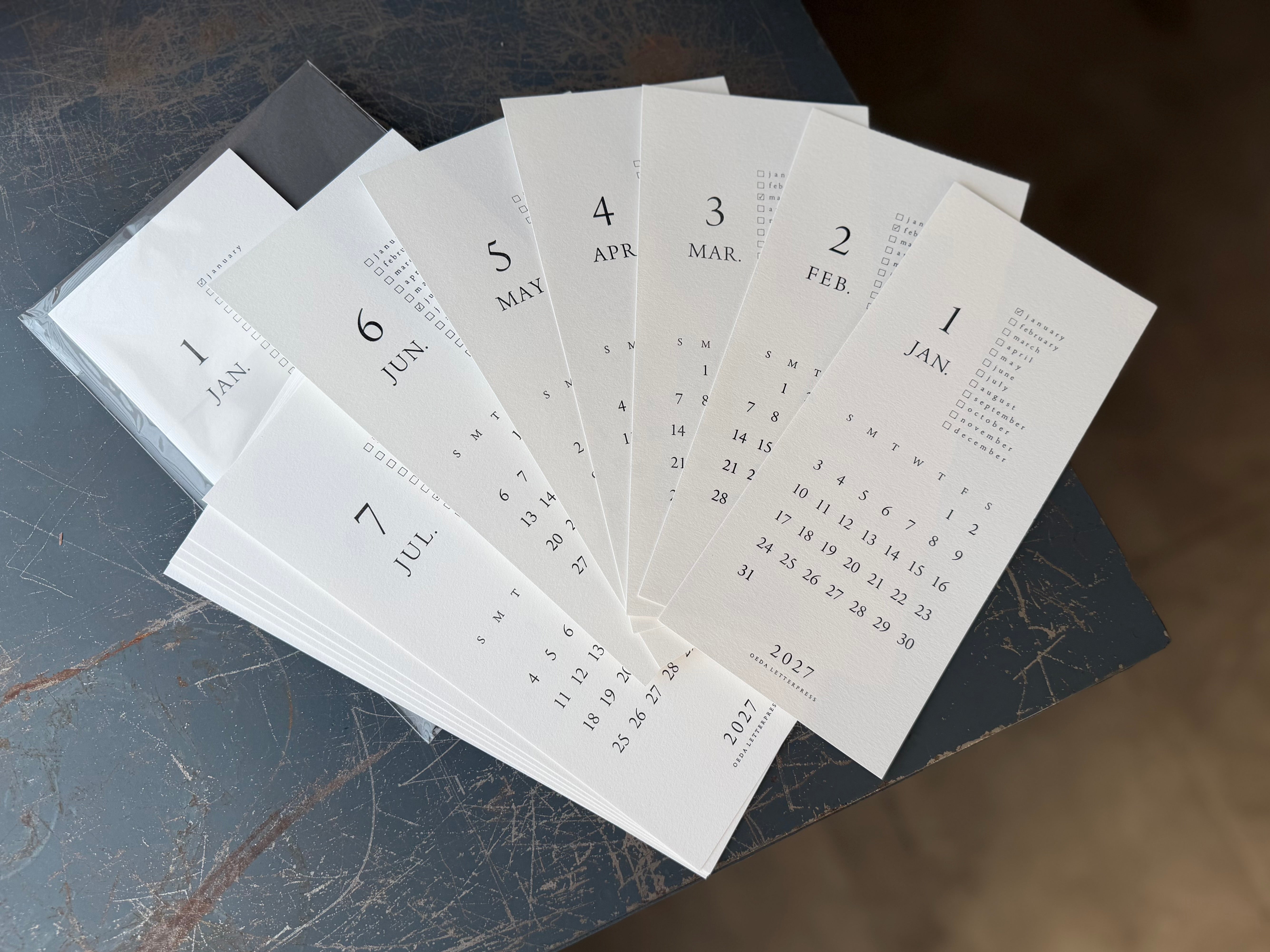 LETTERPRESS CALENDAR 2027