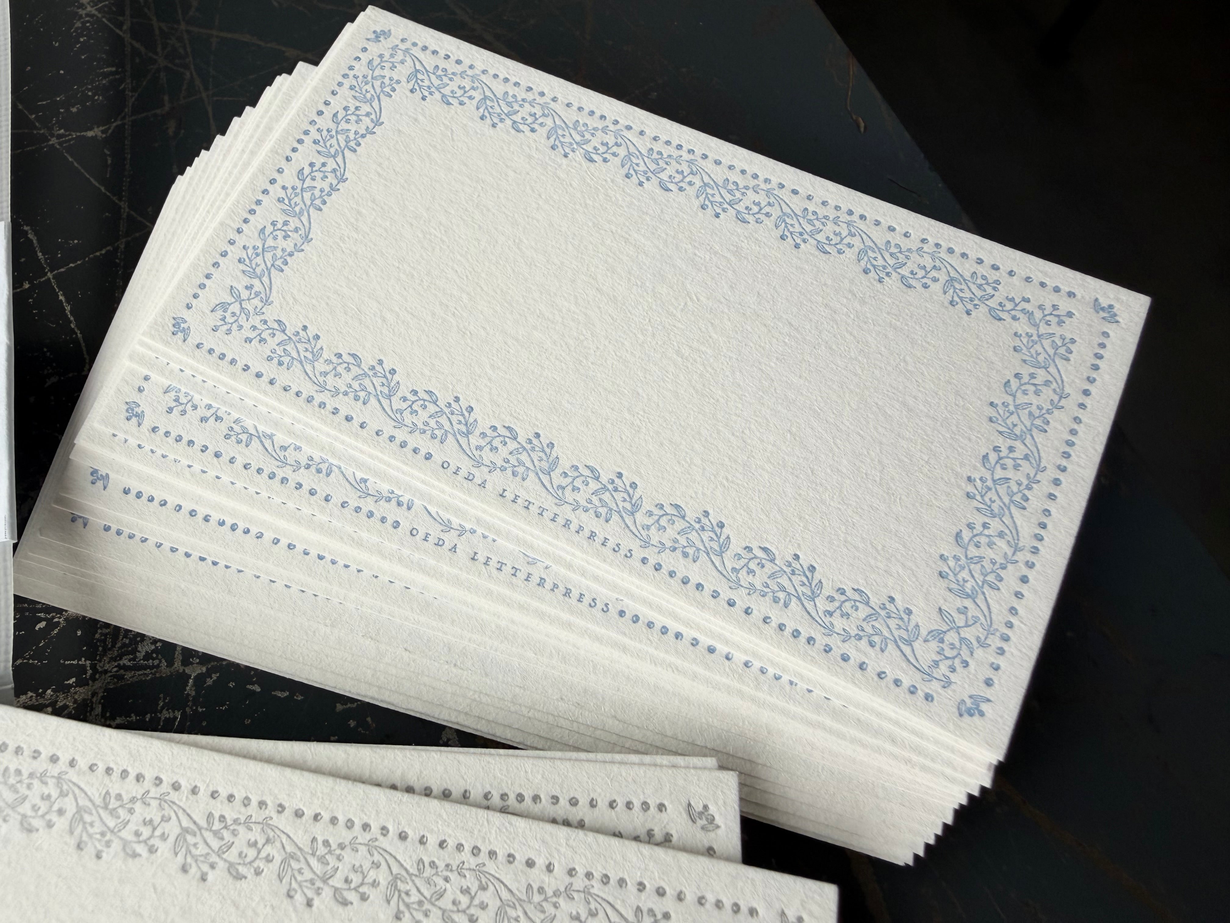 【Limited color】Memo card “VINE”限定色 Dusty Blue & Gray
