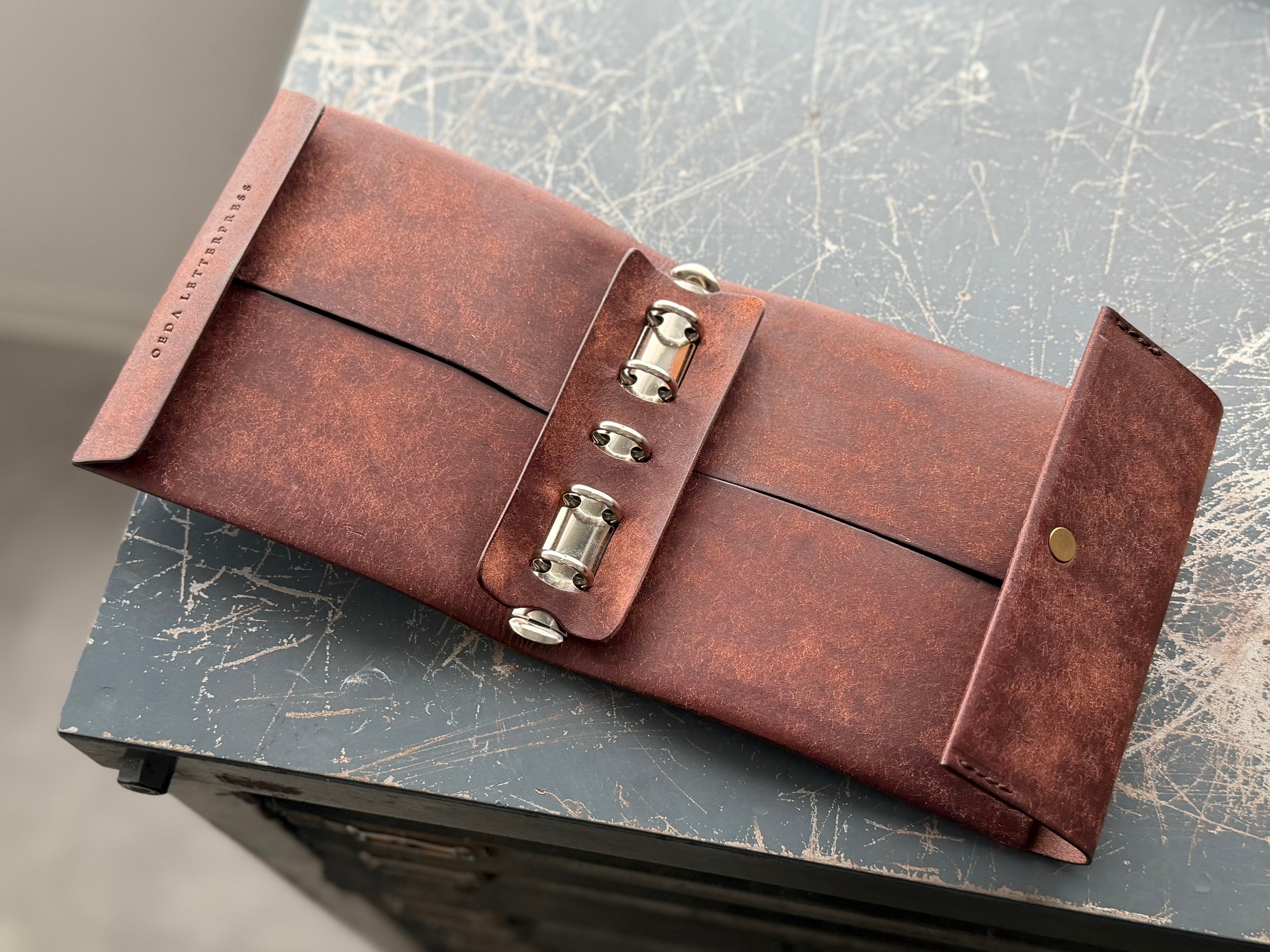M5 square DIARY LEATHER COVER 【Dark brown】