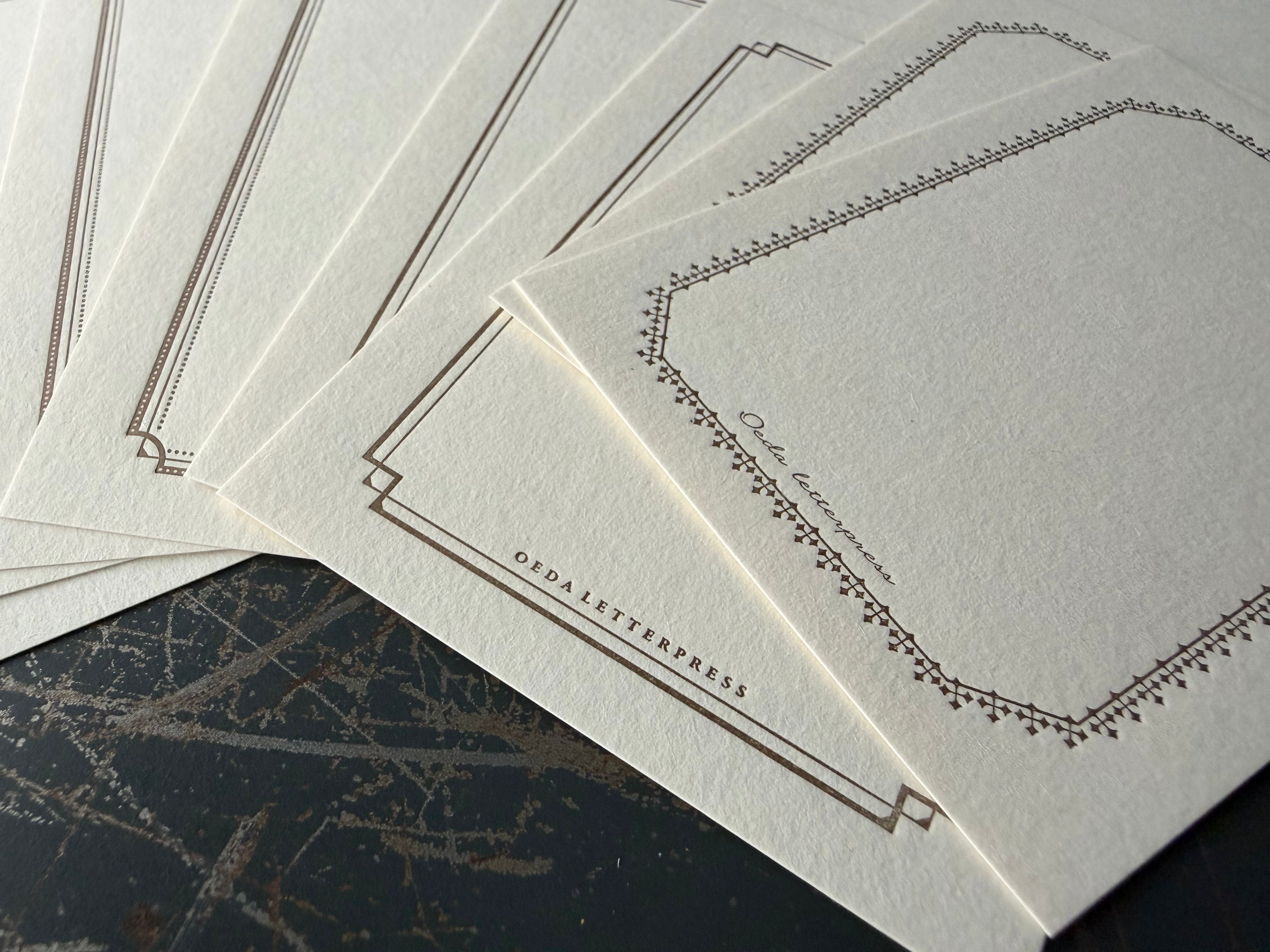 Large frame card set 【Pale blue&Dark blue / Red&Bronze 】
