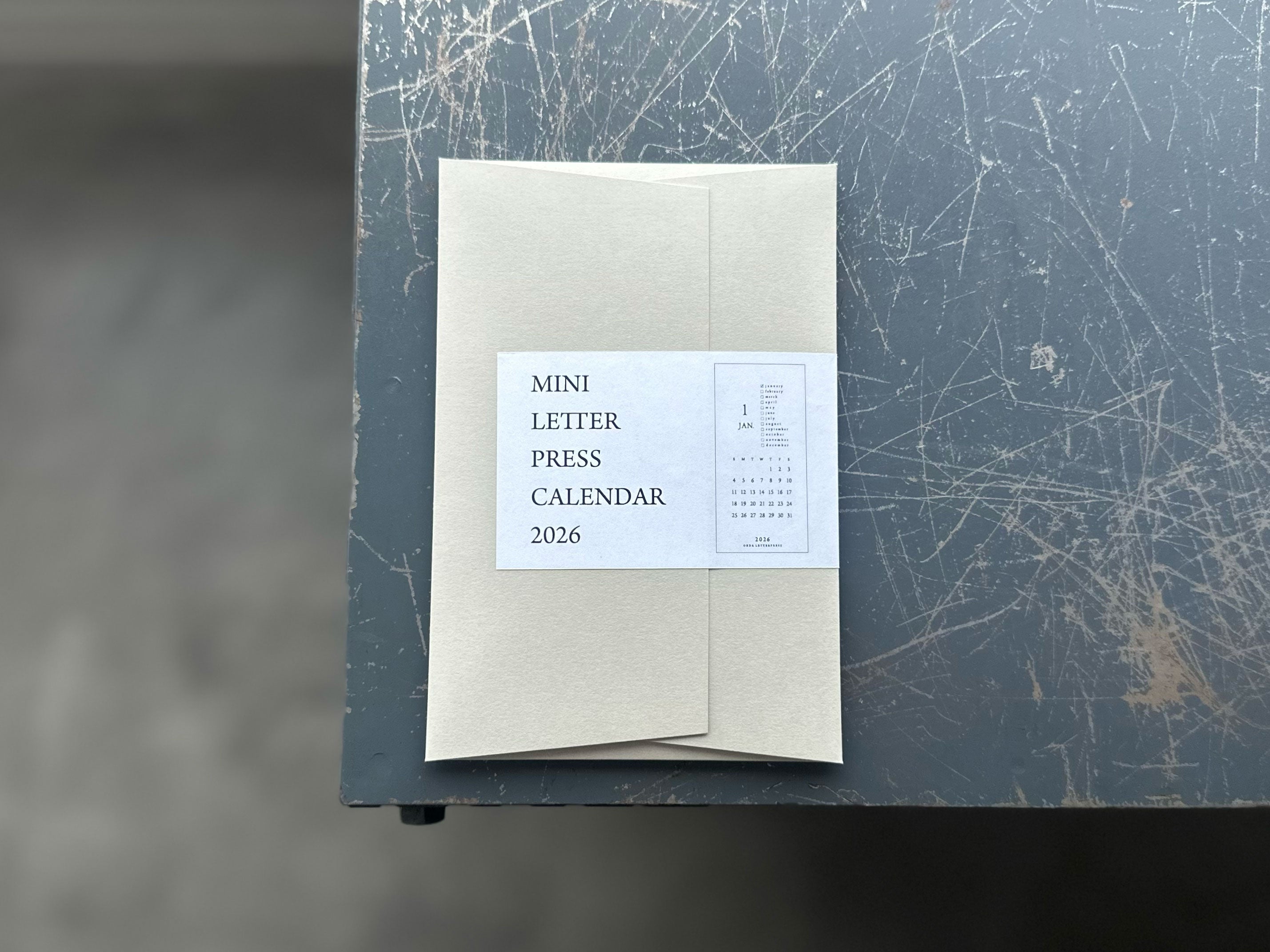 "NEW" MINI LETTERPRESS CALENDAR 2026