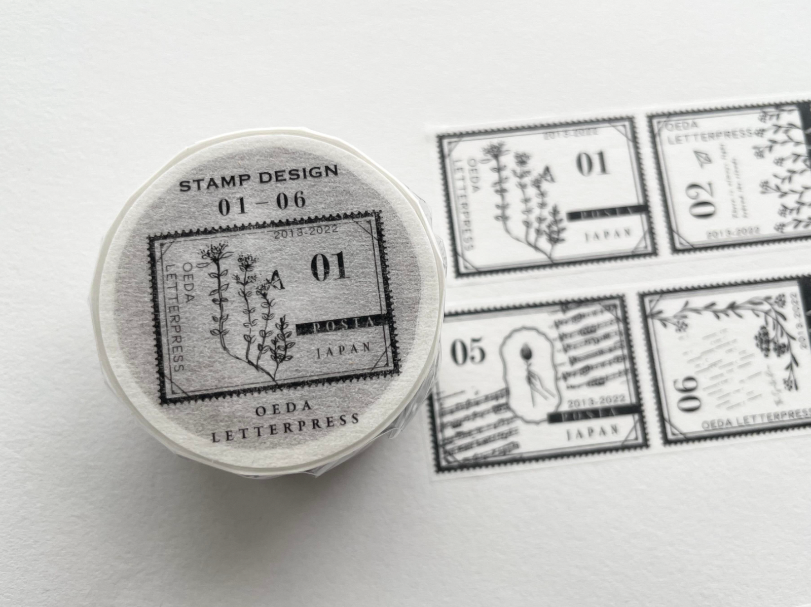 OEDA LETTERPRESS Washi Tape - Stamp 01-06 (2.5cm)