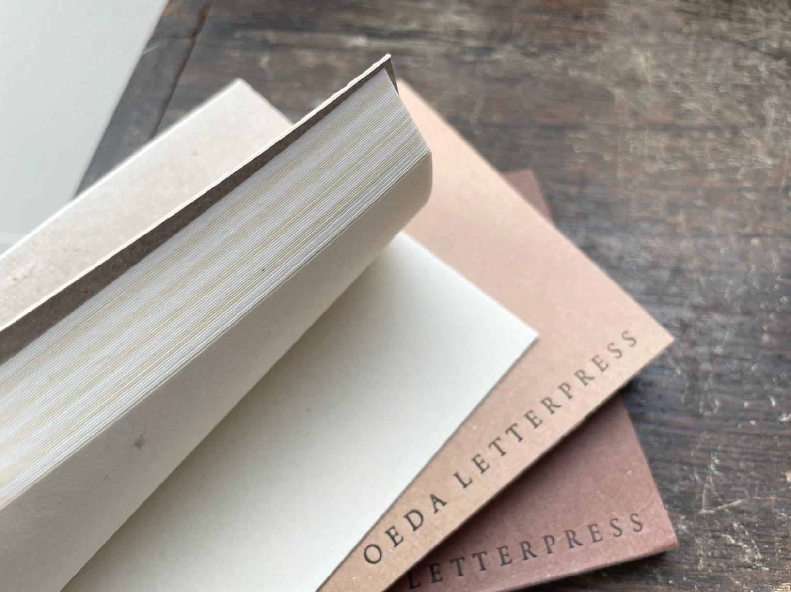 Mini Two color paper notebook (brown/craft/beige)