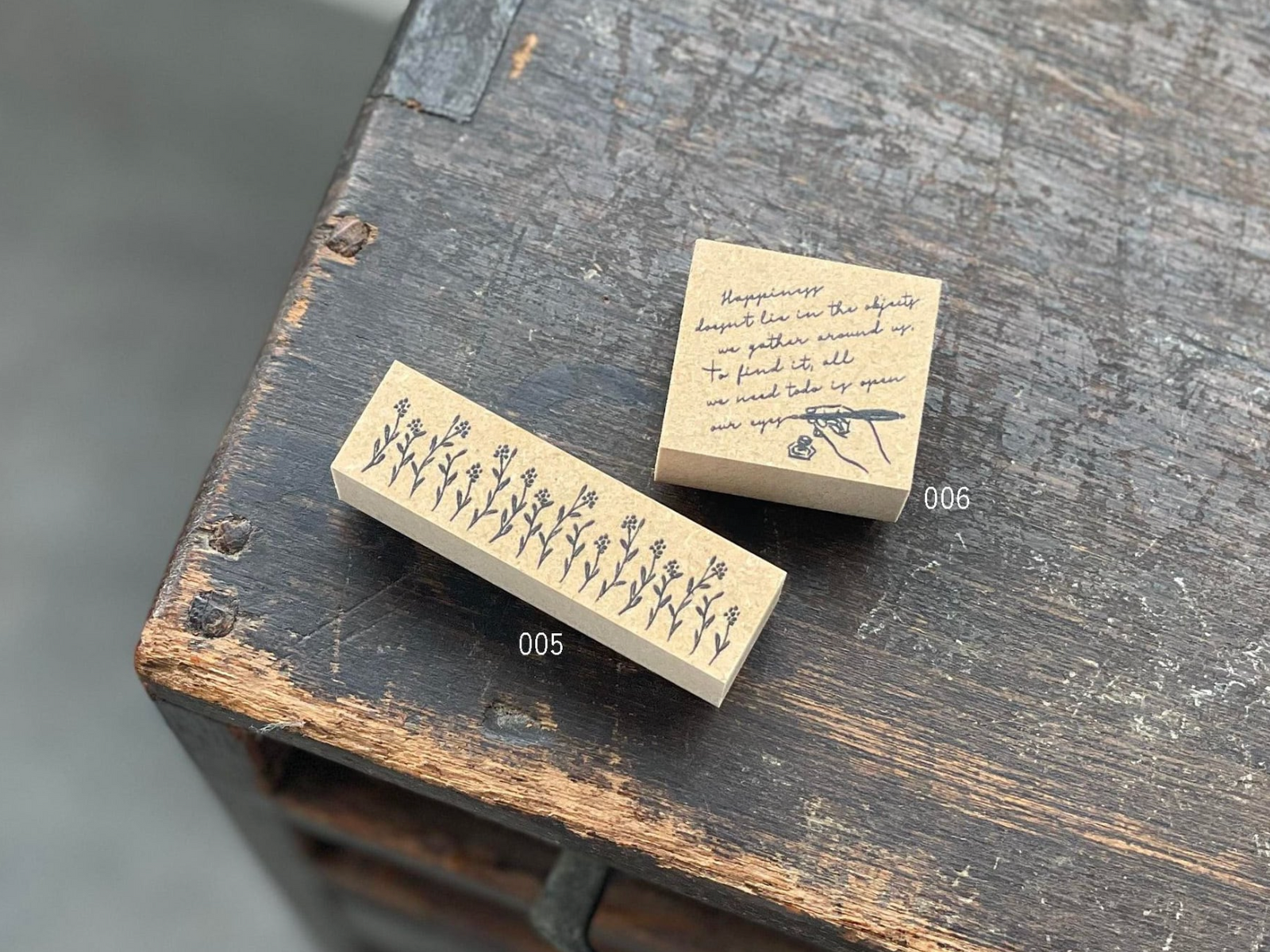 OEDA LETTERPRESS Original Rubber Stamp 005-006