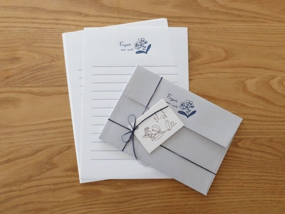 OEDA LETTERPRESS Letter Set - Forget Me Not