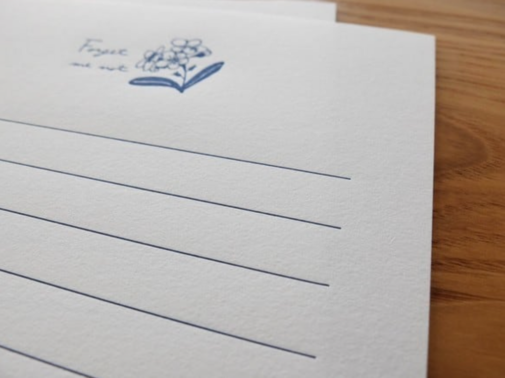 OEDA LETTERPRESS Letter Set - Forget Me Not