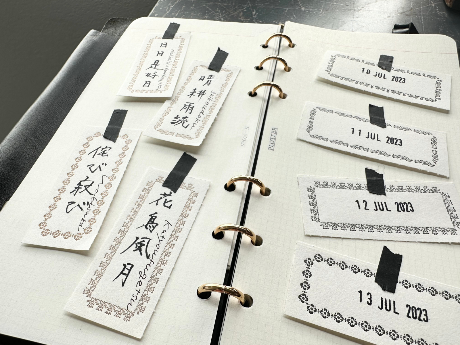 OEDA LETTERPRESS 4 Ornament Label Book - Frame Black