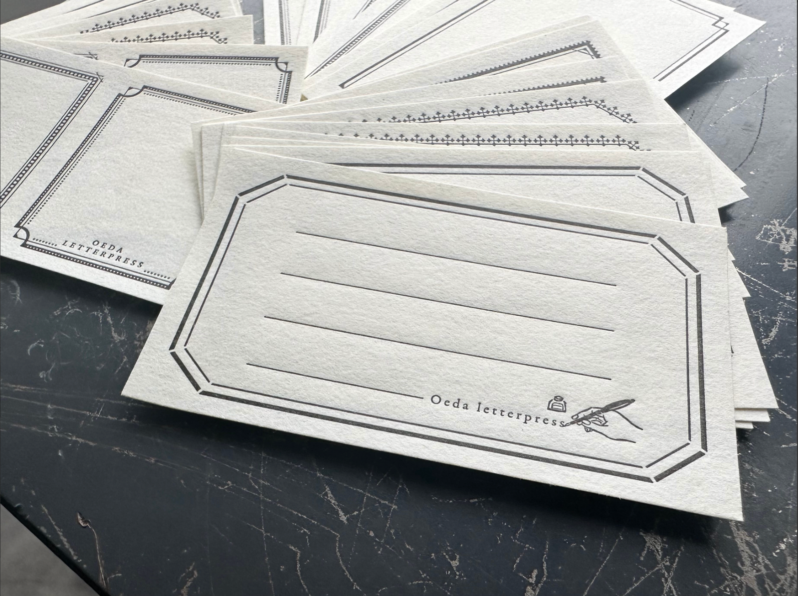 OEDA LETTERPRESS Sticker Set - Black