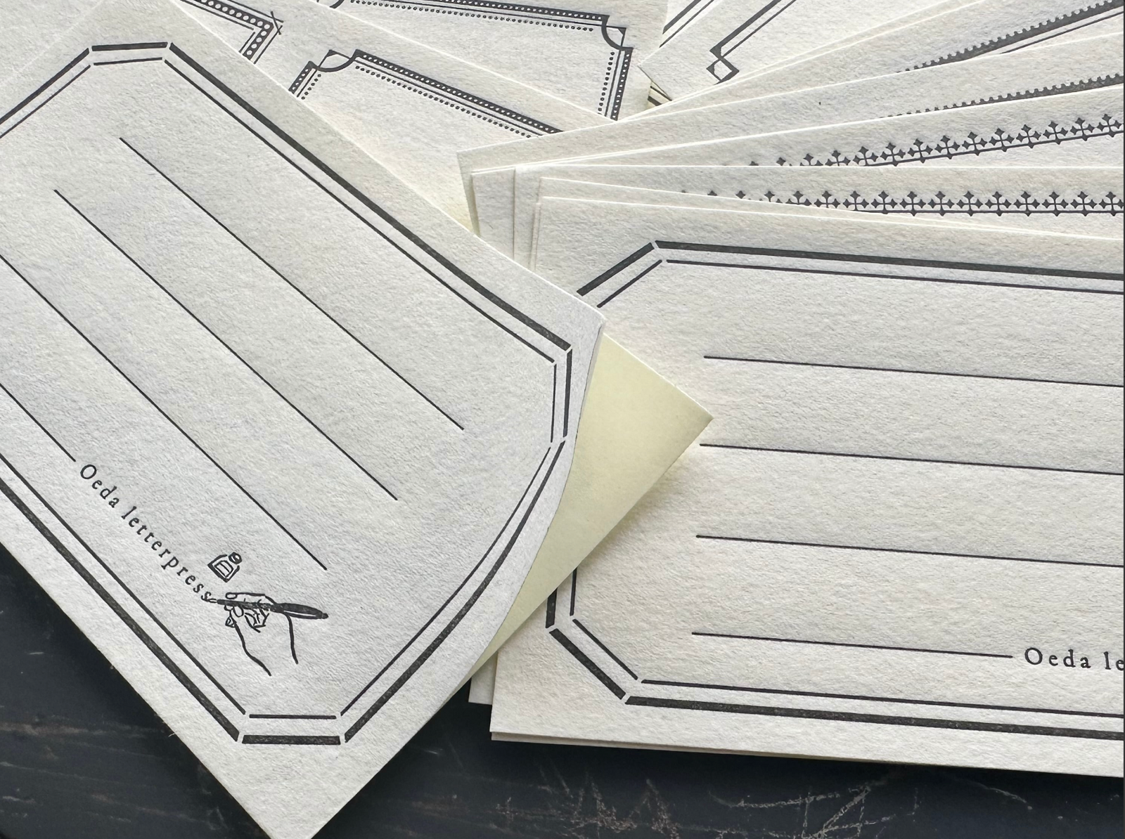OEDA LETTERPRESS Sticker Set - Black