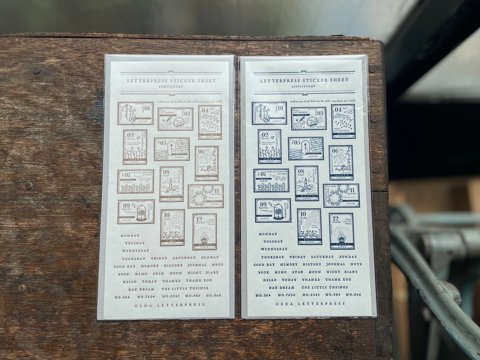 OEDA LETTERPRESS Sticker Sheet - Stamp Bronze