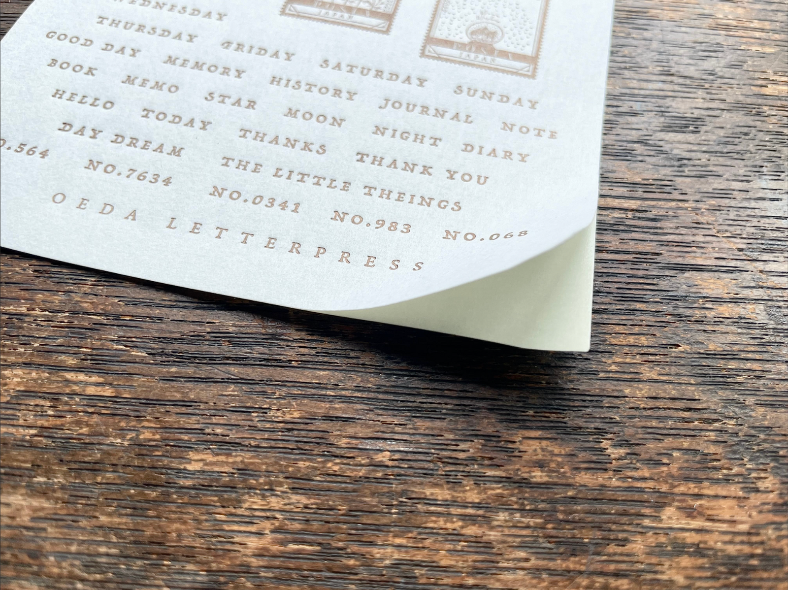 OEDA LETTERPRESS Sticker Sheet - Stamp Bronze