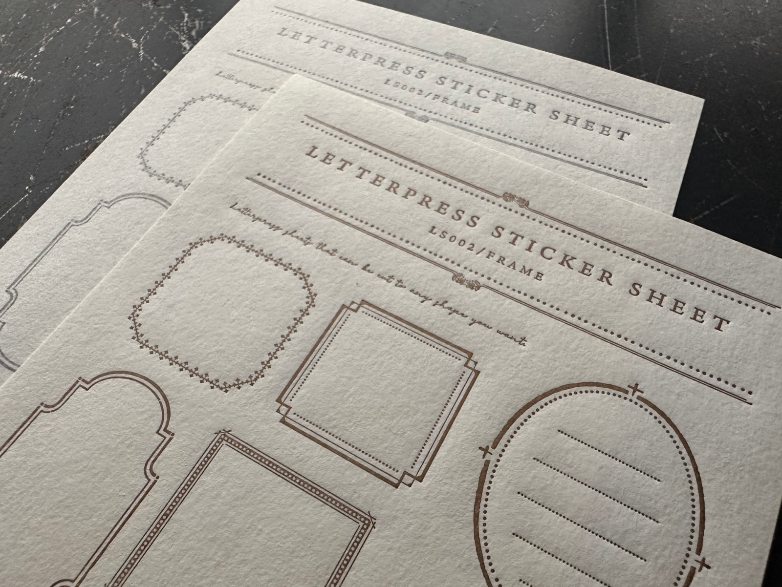 OEDA LETTERPRESS Sticker Sheet - Frame