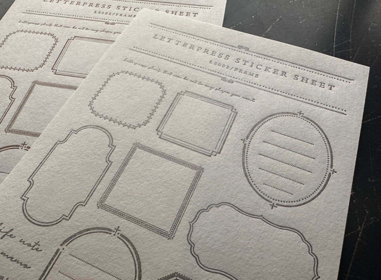 OEDA LETTERPRESS Sticker Sheet - Frame